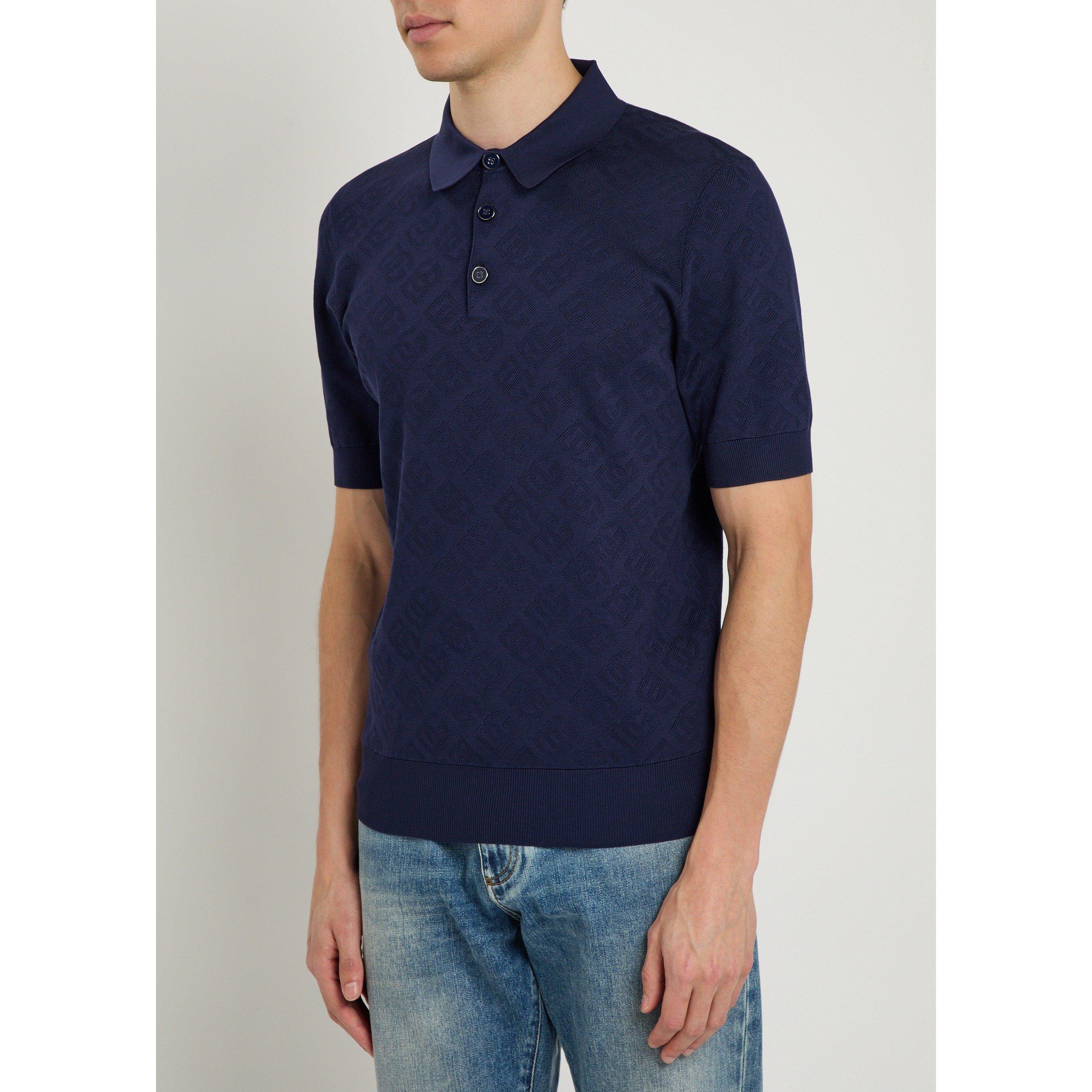 BLUE - Dolce and Gabbana - DG POLO SHIRT - 2