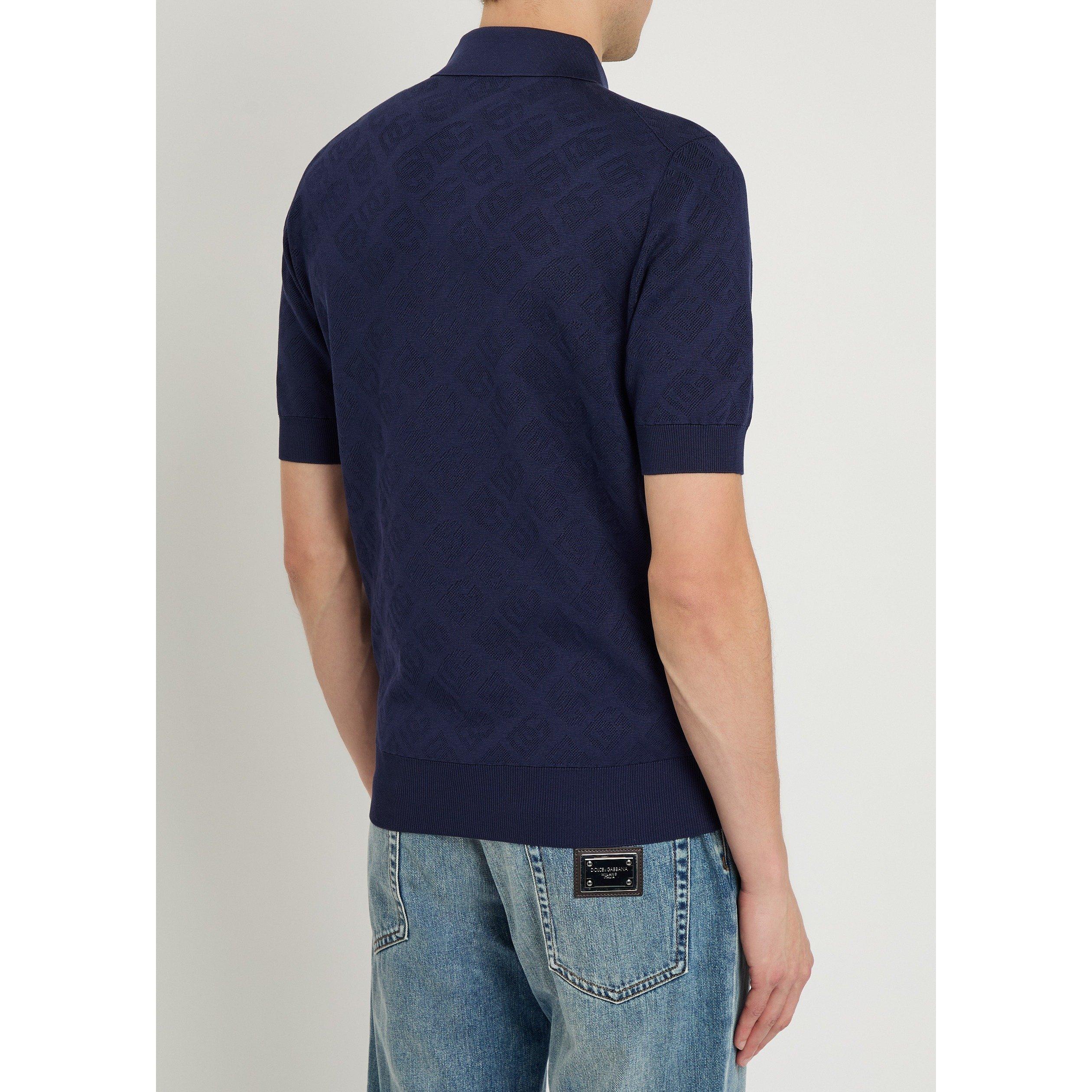 BLUE - Dolce and Gabbana - DG POLO SHIRT - 3