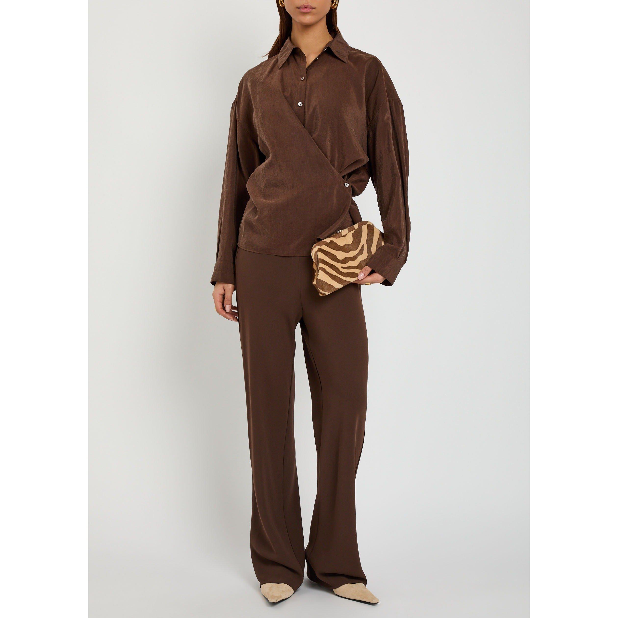 BROWN - Reformation - TR Gale Mid Rise Pant - 5