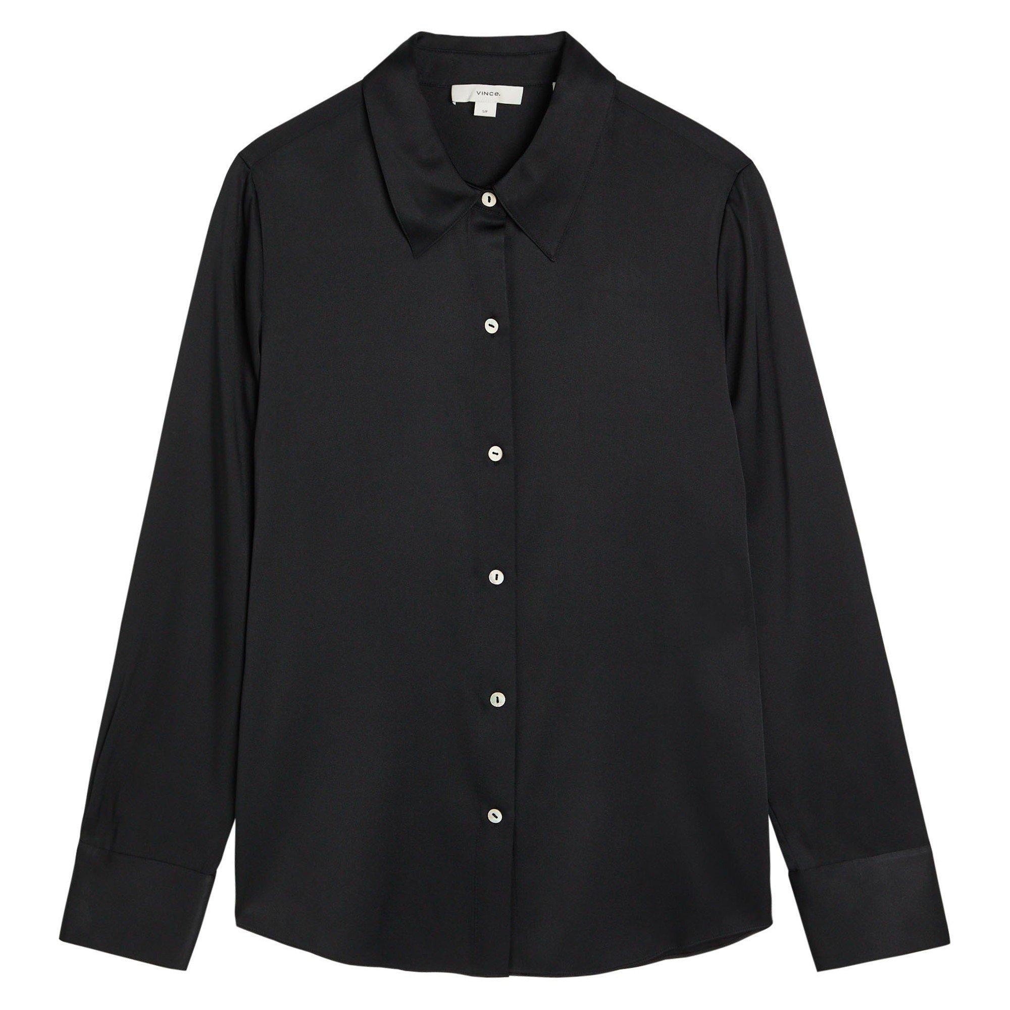 Women's Silk Long-Sleeve Slim-Fit Blouse
