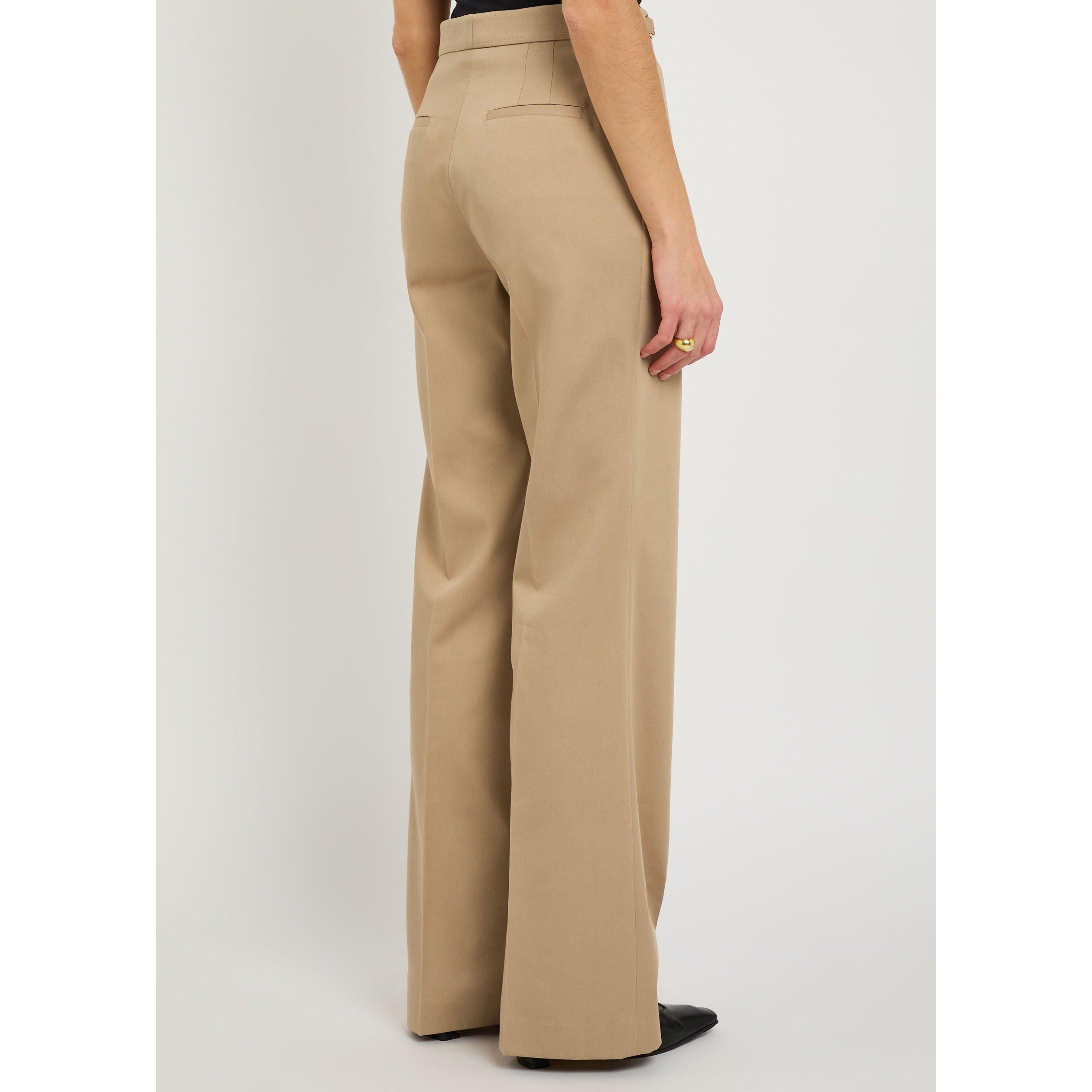 CAMEL - Gabriela Hearst - Women's Vesta Cotton Straight Trousers - 3