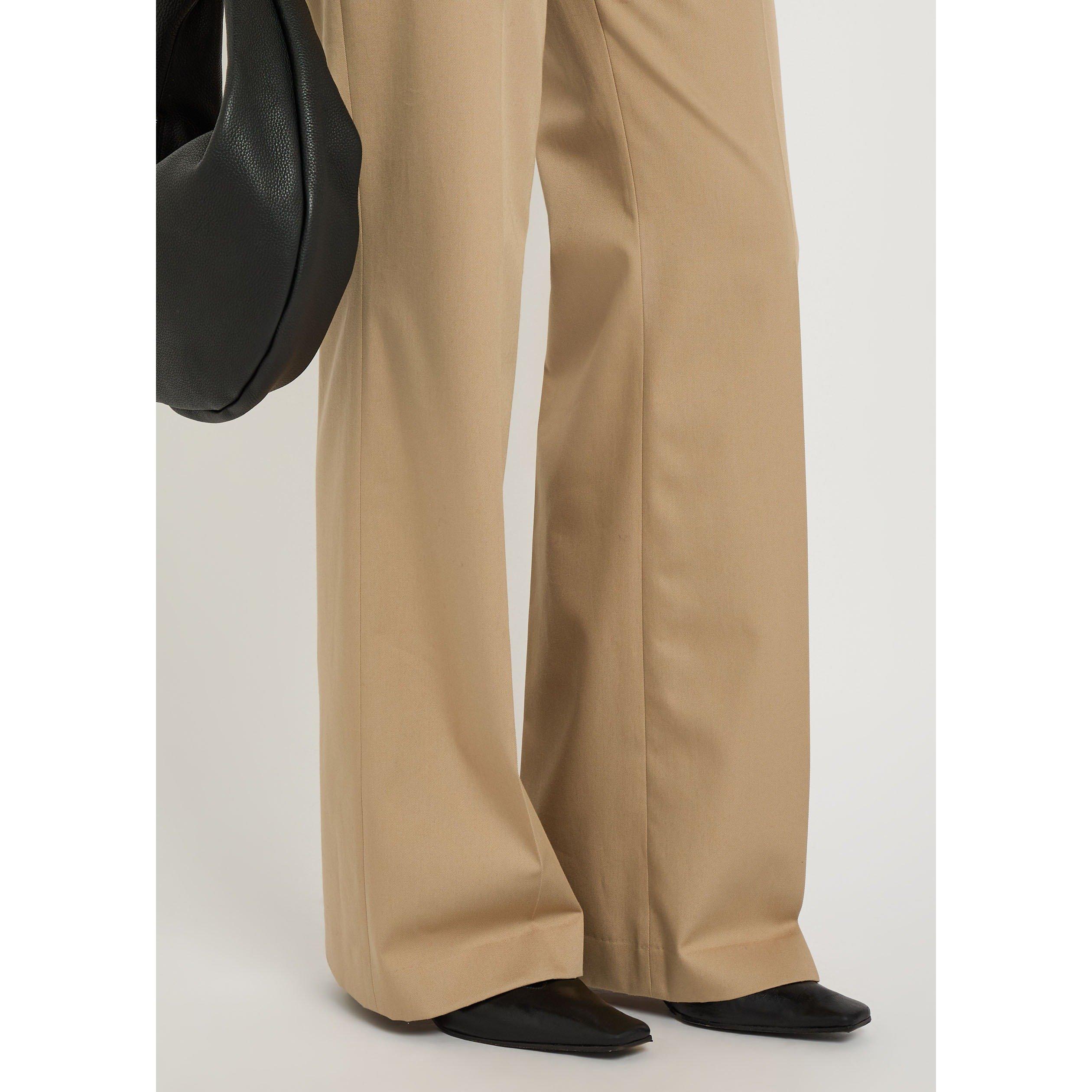CAMEL - Gabriela Hearst - Women's Vesta Cotton Straight Trousers - 4