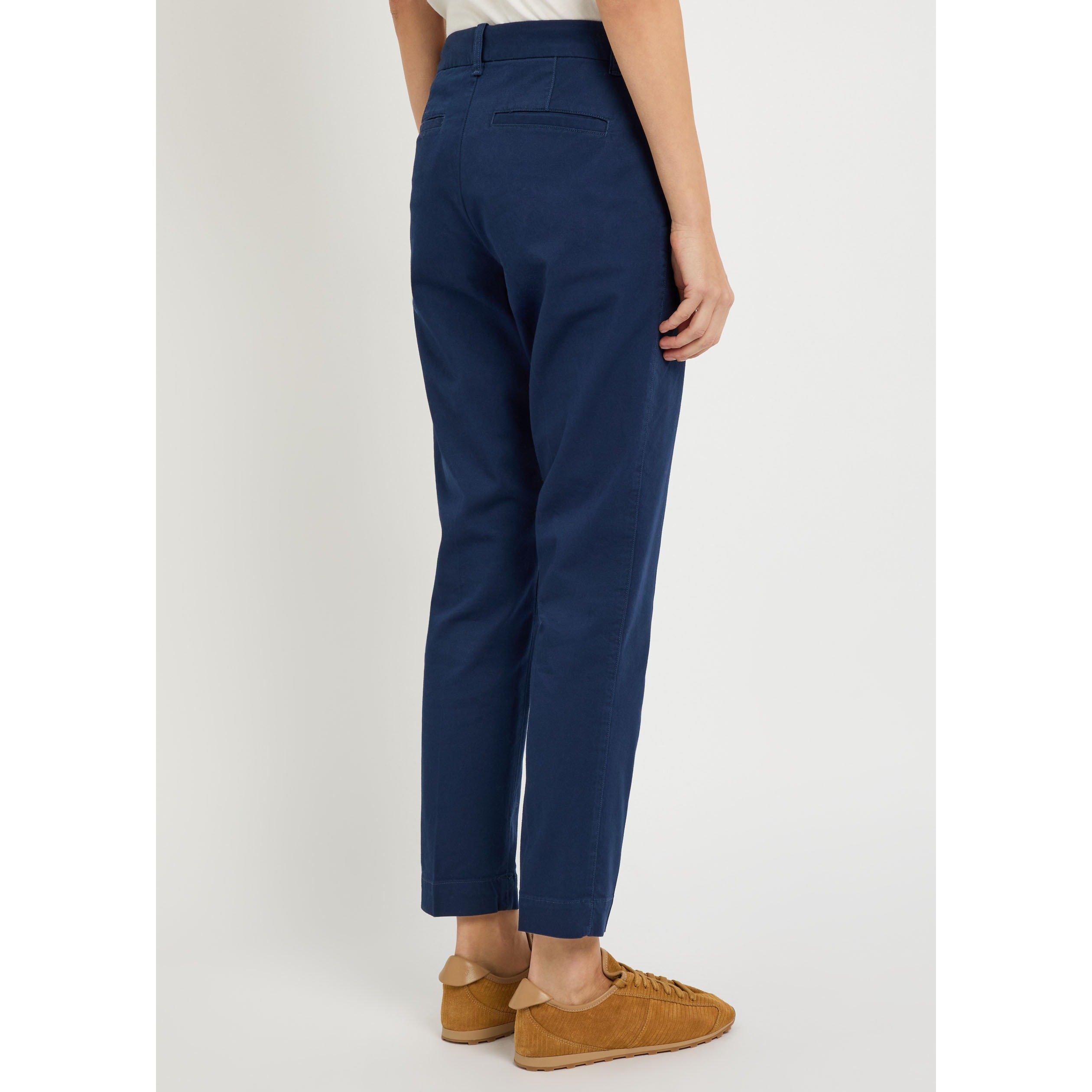 NAVY - Polo Ralph Lauren - Women's Straight Leg Cotton Trousers - 3