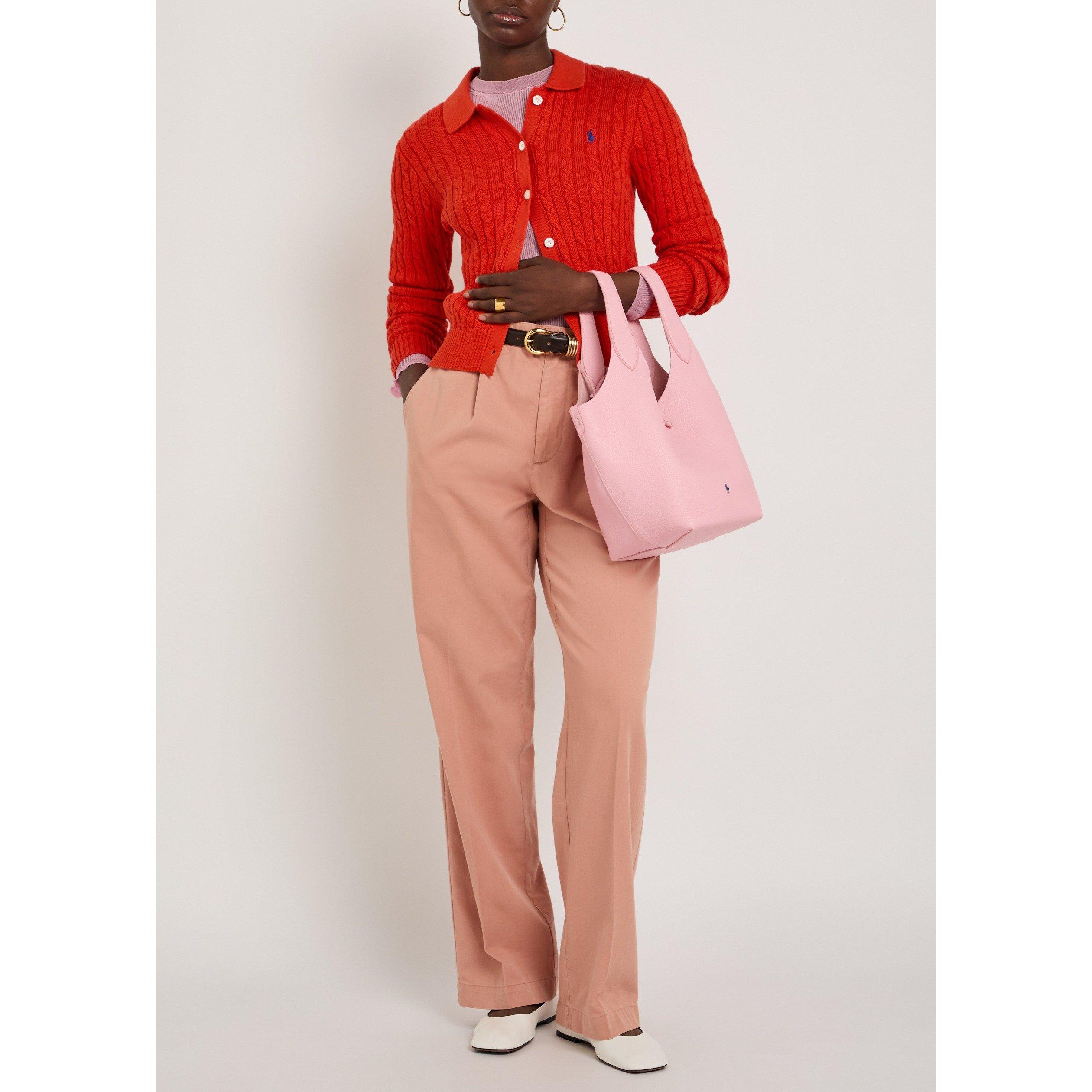 LIGHT PINK - Polo Ralph Lauren - Women's Cotton Relaxed-Fit Straight Trousers - 5