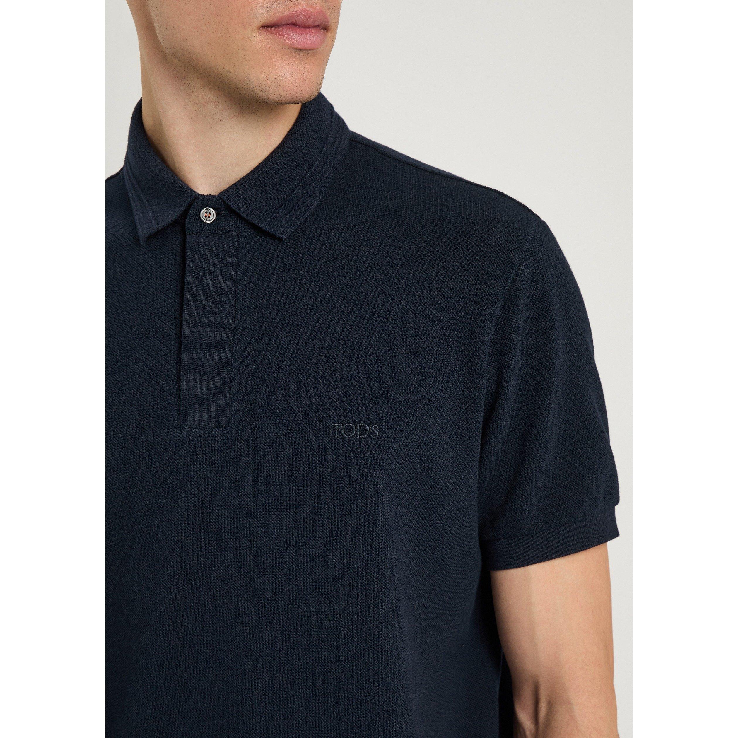 BLUE - Tods - TODS POLO PIQUET SHORT SLEEVE - 4