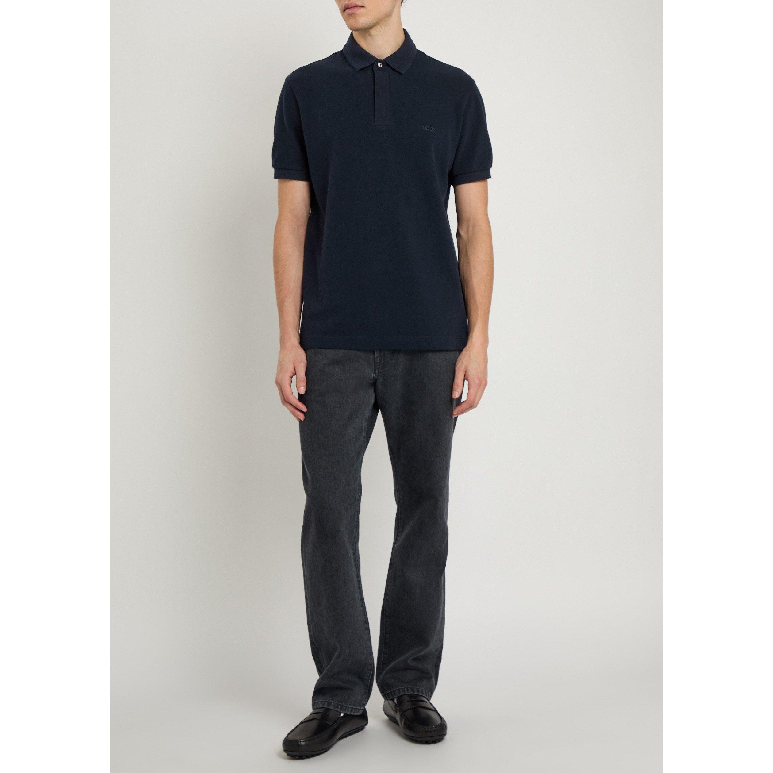 BLUE - Tods - TODS POLO PIQUET SHORT SLEEVE - 5