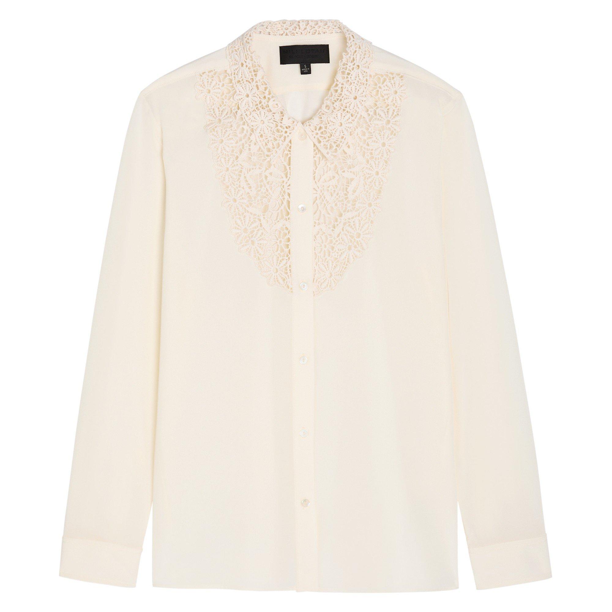IVORY - Nili Lotan - ZOLA LACE/SILK SHIRT - 1