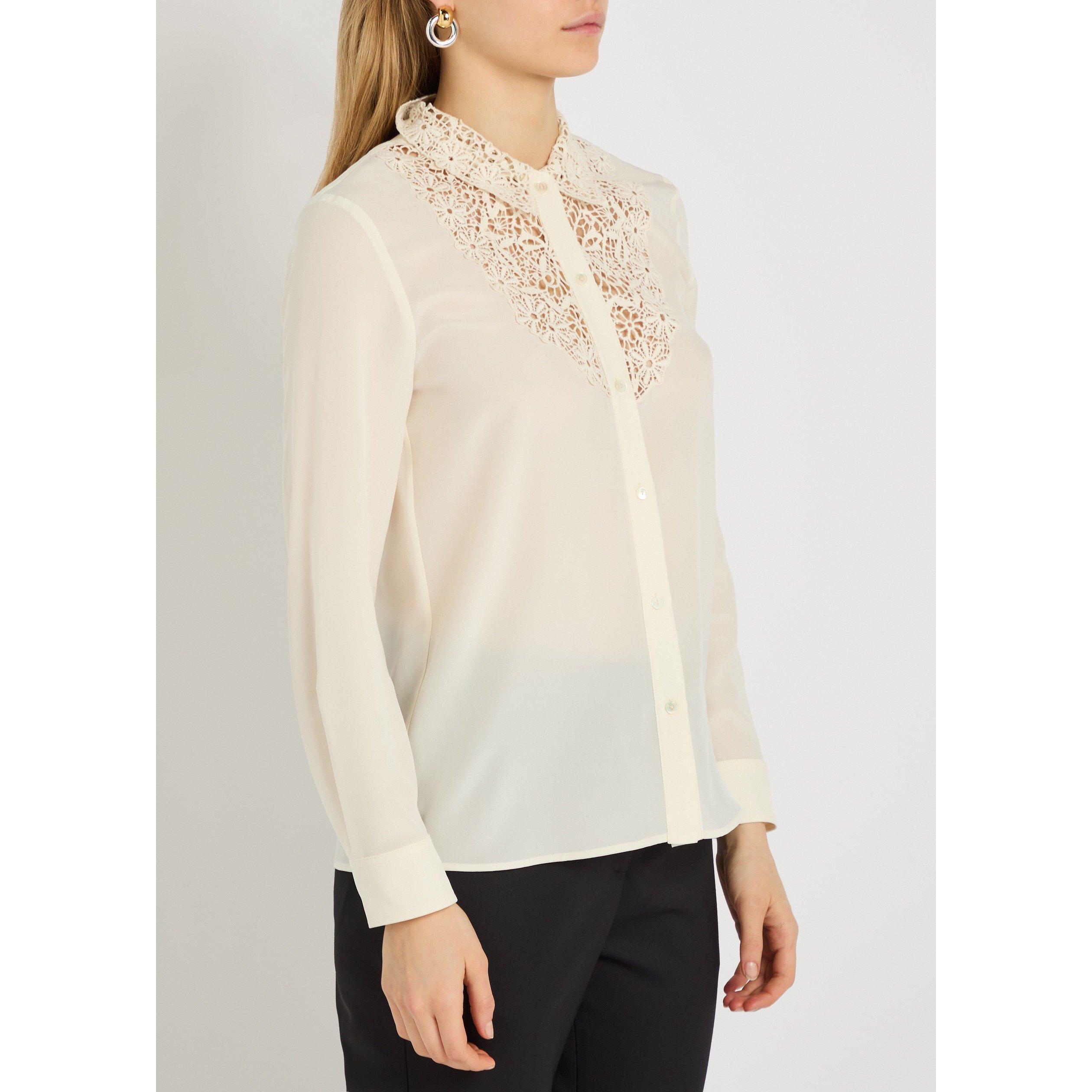 IVORY - Nili Lotan - ZOLA LACE/SILK SHIRT - 2