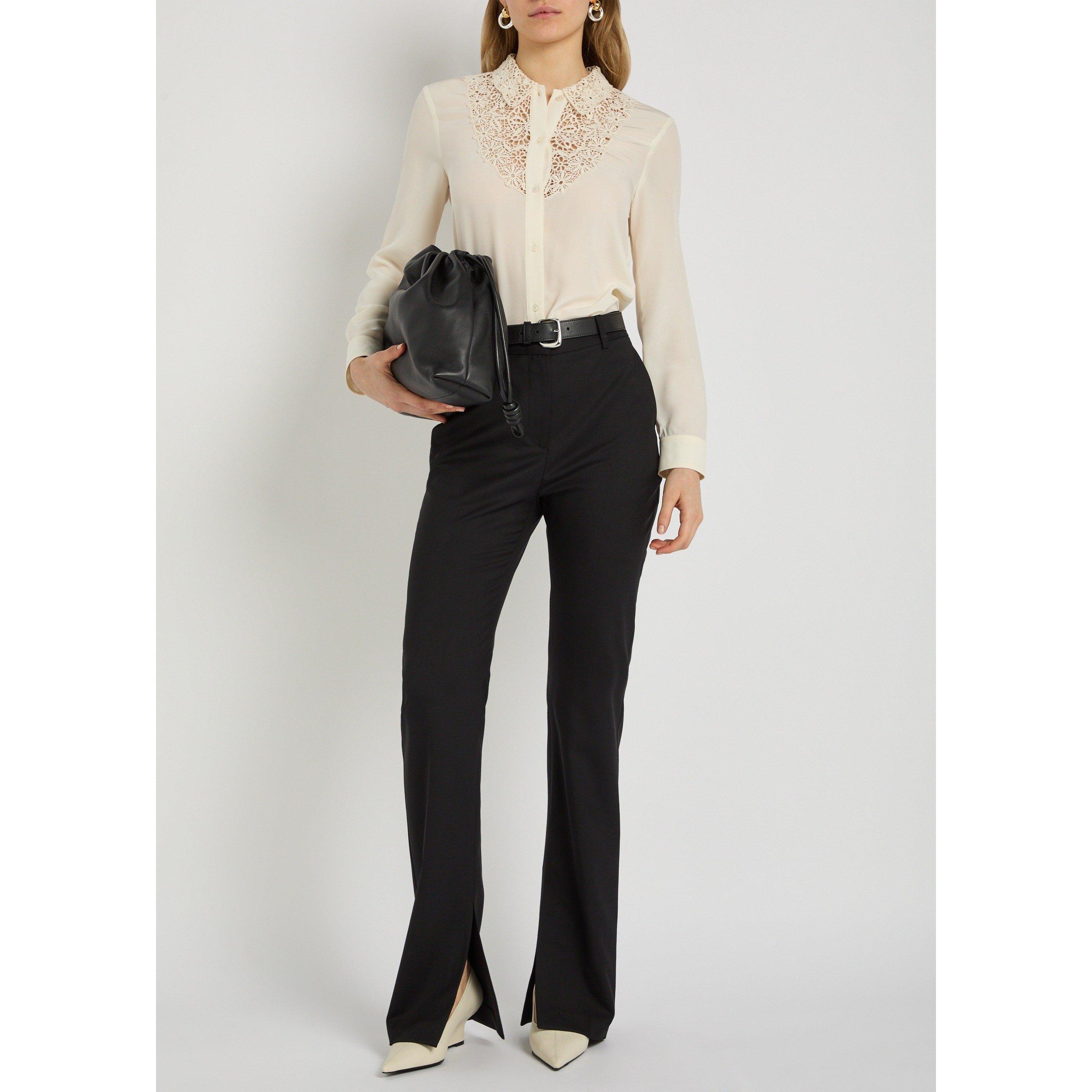 IVORY - Nili Lotan - ZOLA LACE/SILK SHIRT - 5