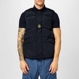 Stone Island Nylon Metal Garment Dyed Gilet Chest Badge