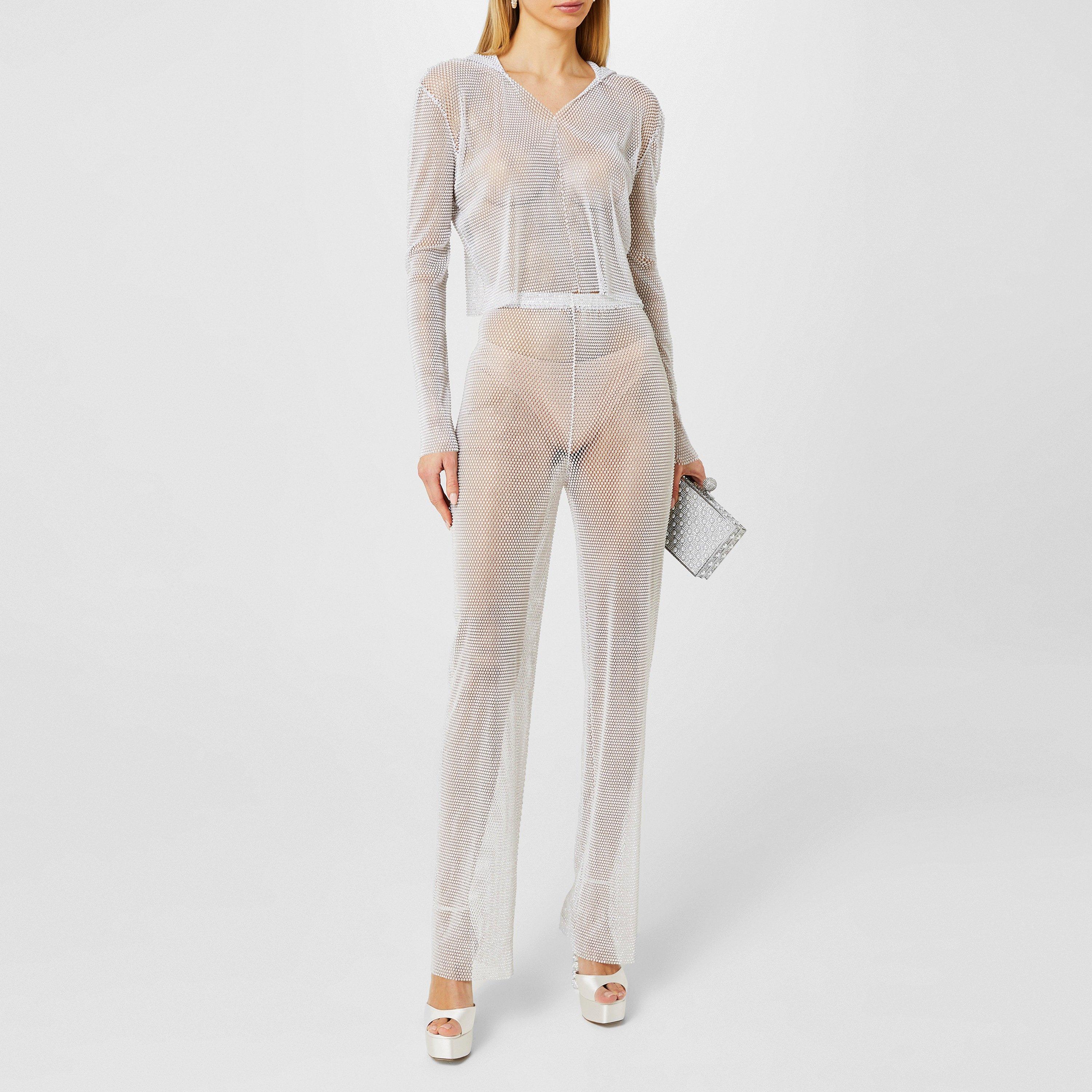 White - Santa Brands - Sparkle Hooded Blouse - 4