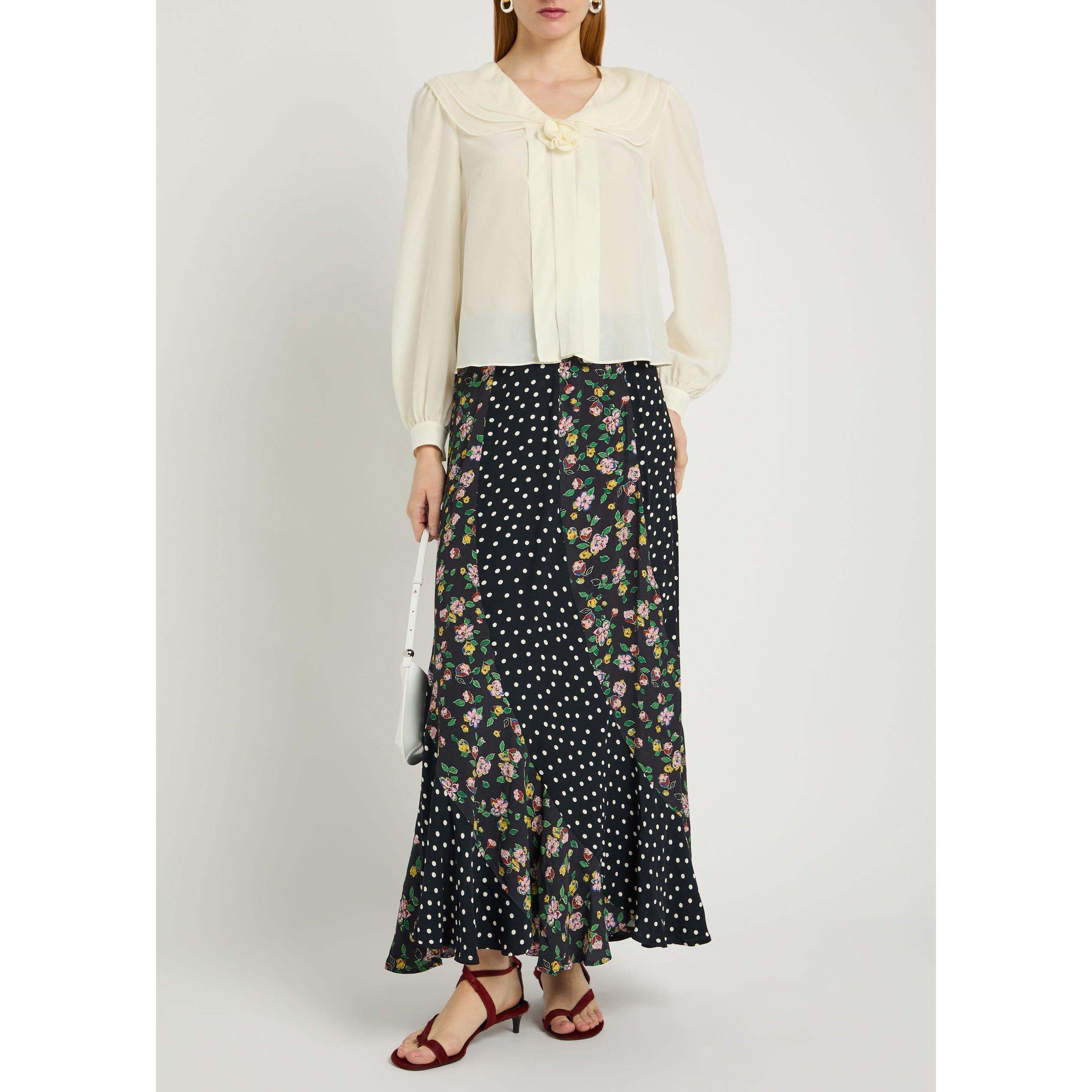 IVORY - RIXO - Women's Emelin Silk Long-Sleeve Blouse - 5