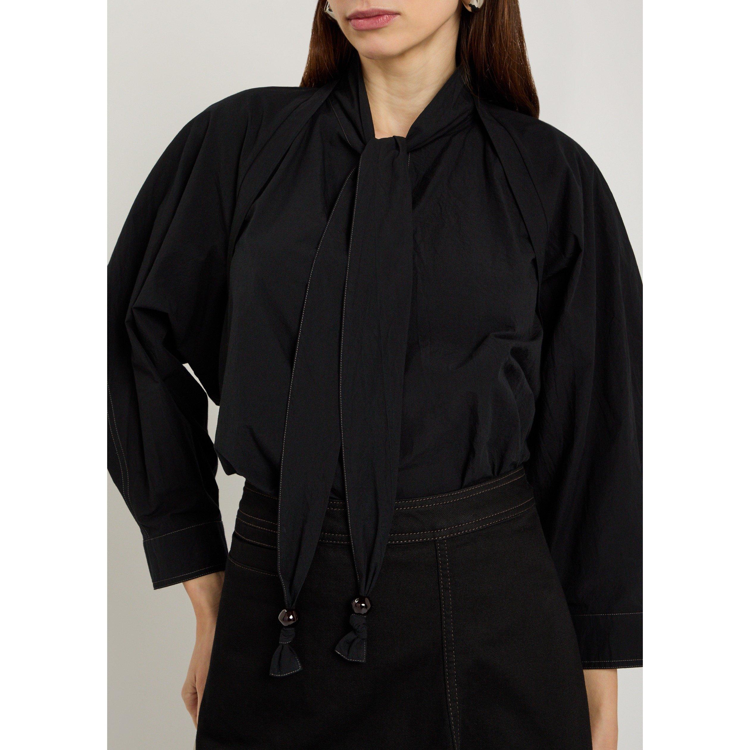 BLACK - Lemaire - BLOUSE WITH SCARF - 4