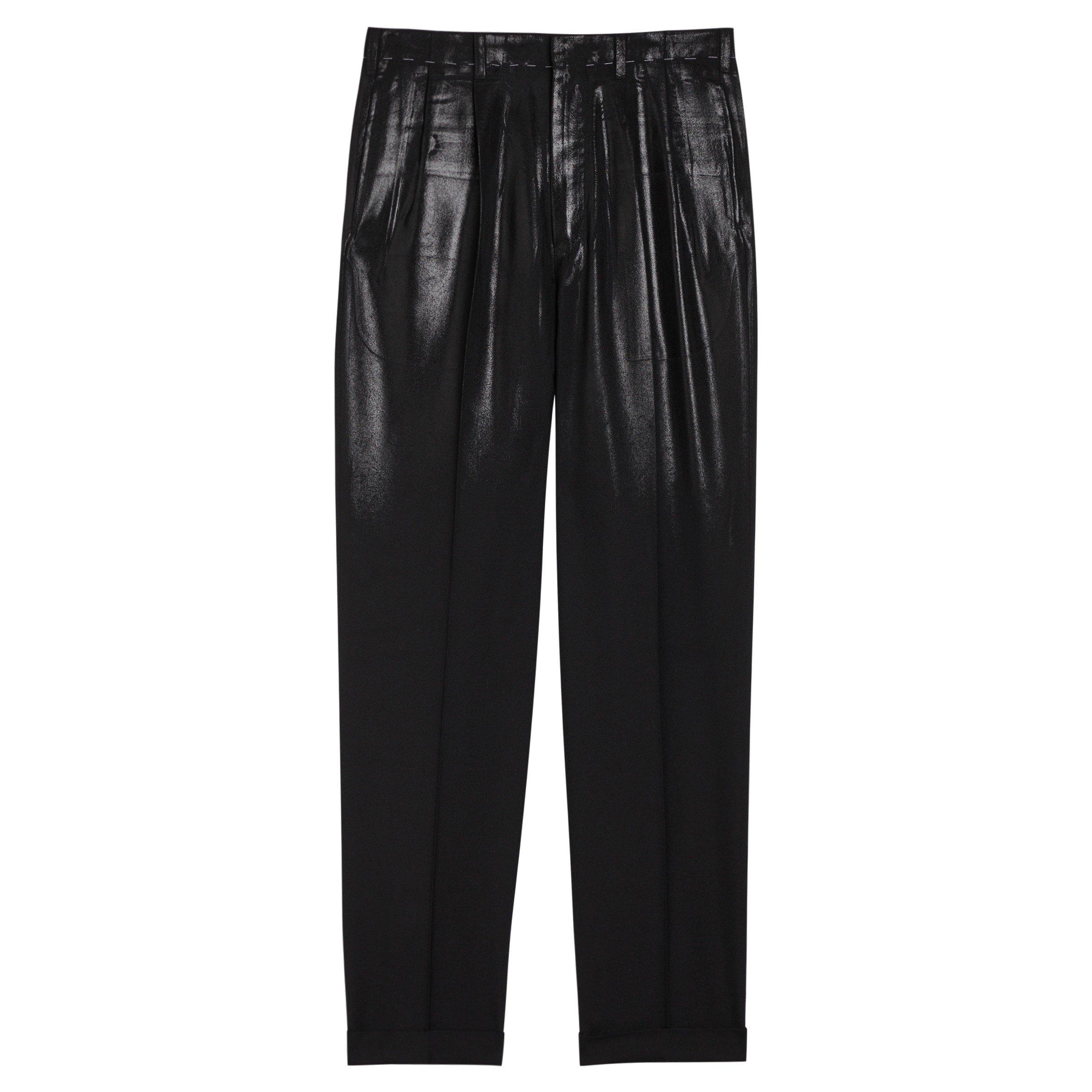 BLACK - Maison Margiela - COATED STRAIGHT LEG TROUSER - 1