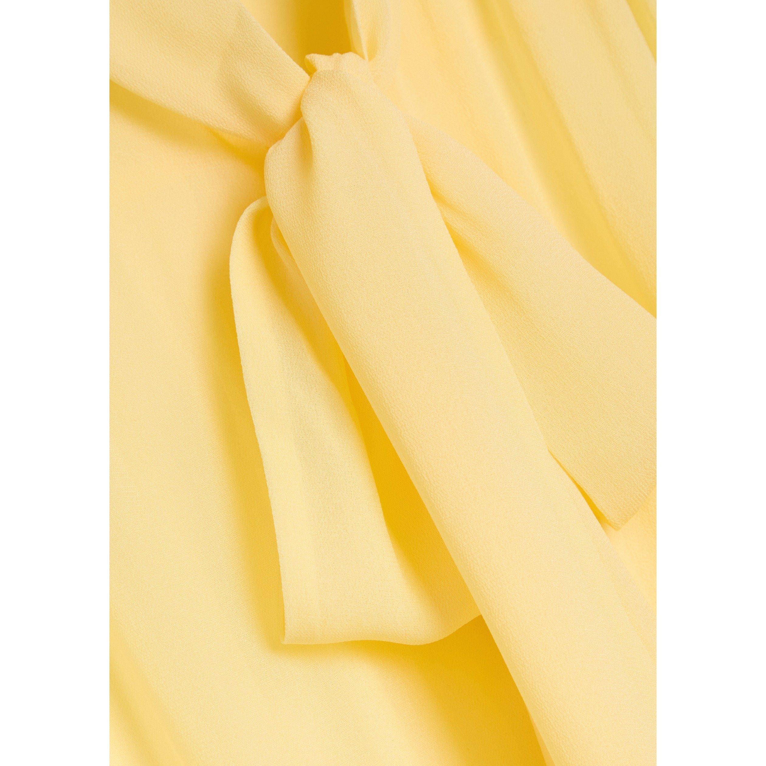 YELLOW - Alice And Olivia - SB THAYER TIE NK SLOUCHY BLOUS - 4