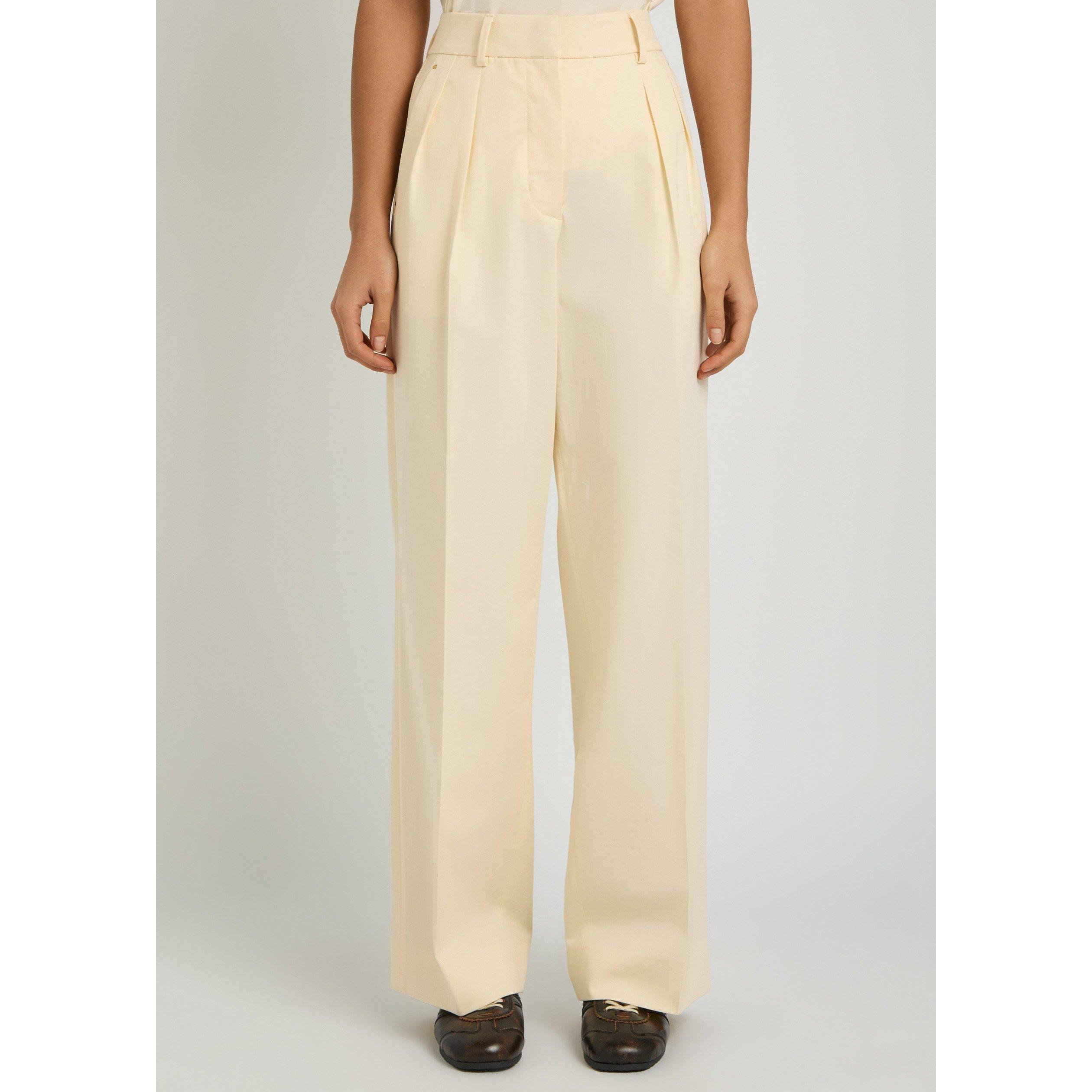 BEIGE - Moncler - Women's Cotton Straight Leg Trousers - 2