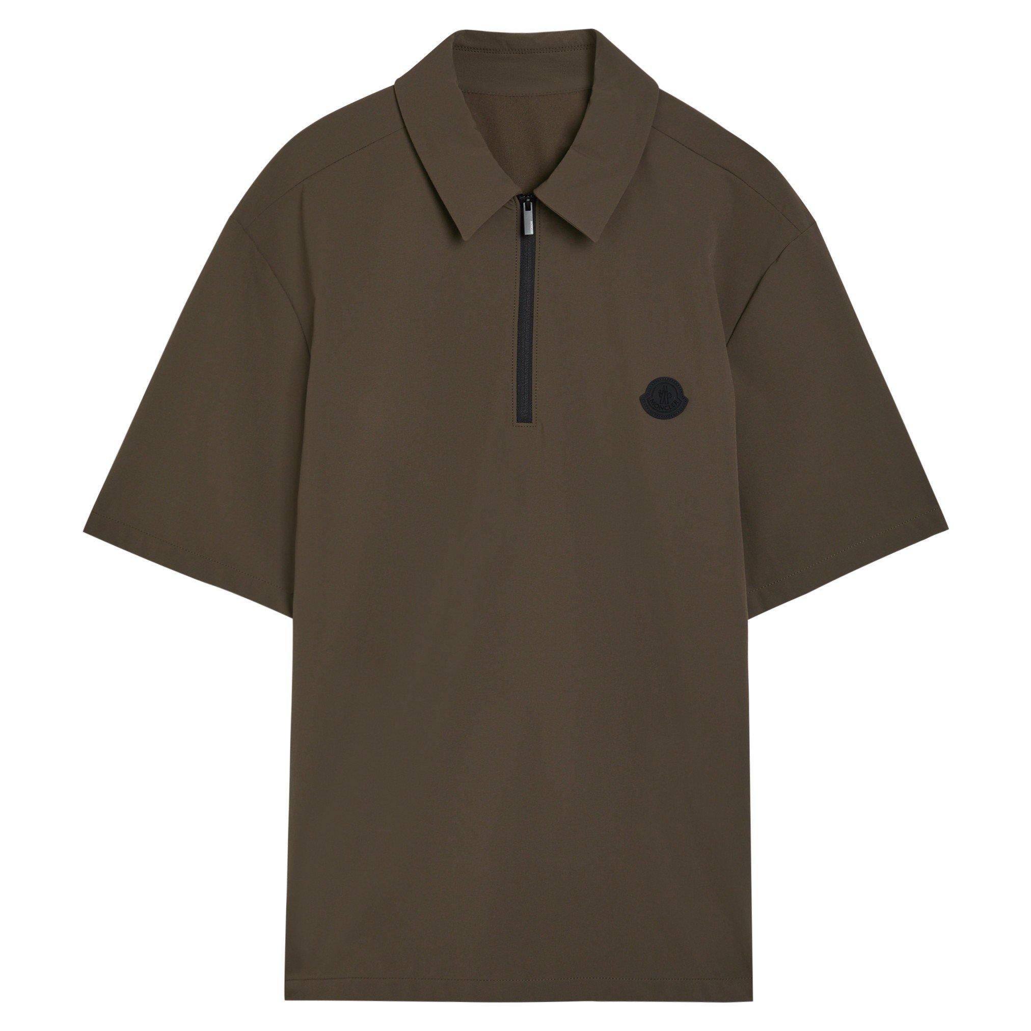 DARK BROWN - Moncler - MON ZIP POLO SS KL - 1