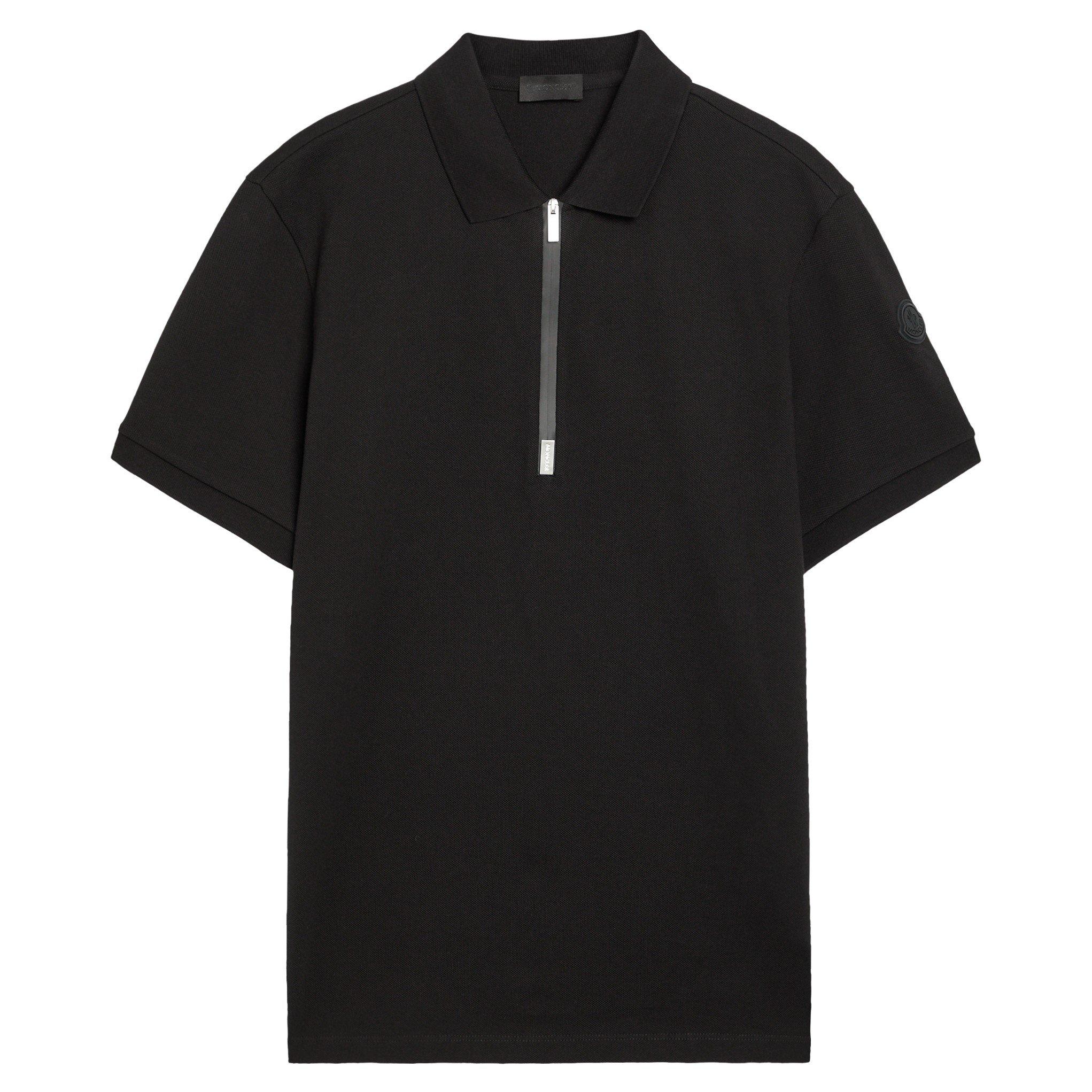 BLACK - Moncler - MON ZIP POLO SS - 1