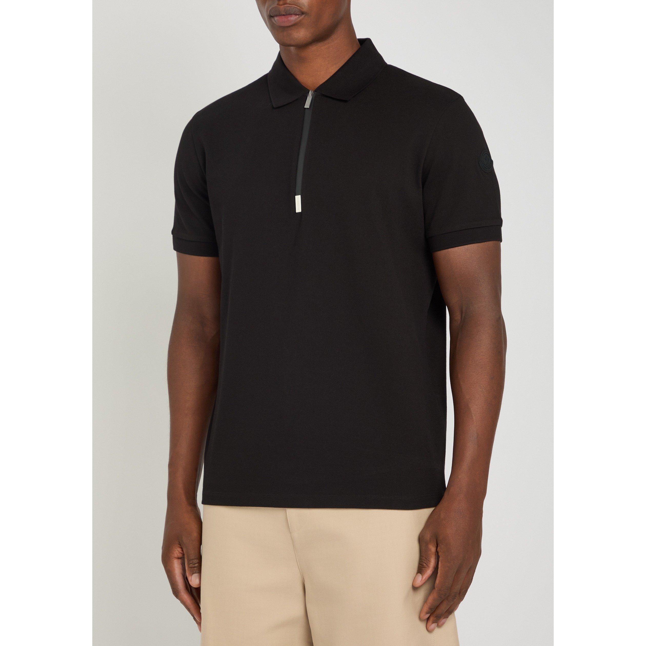 BLACK - Moncler - MON ZIP POLO SS - 2
