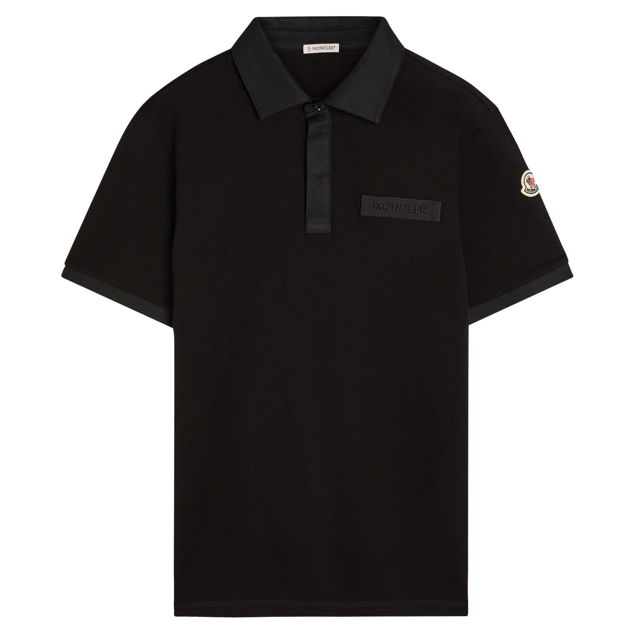 BLACK - Moncler - MON SML CHEST LOGO POLO SS