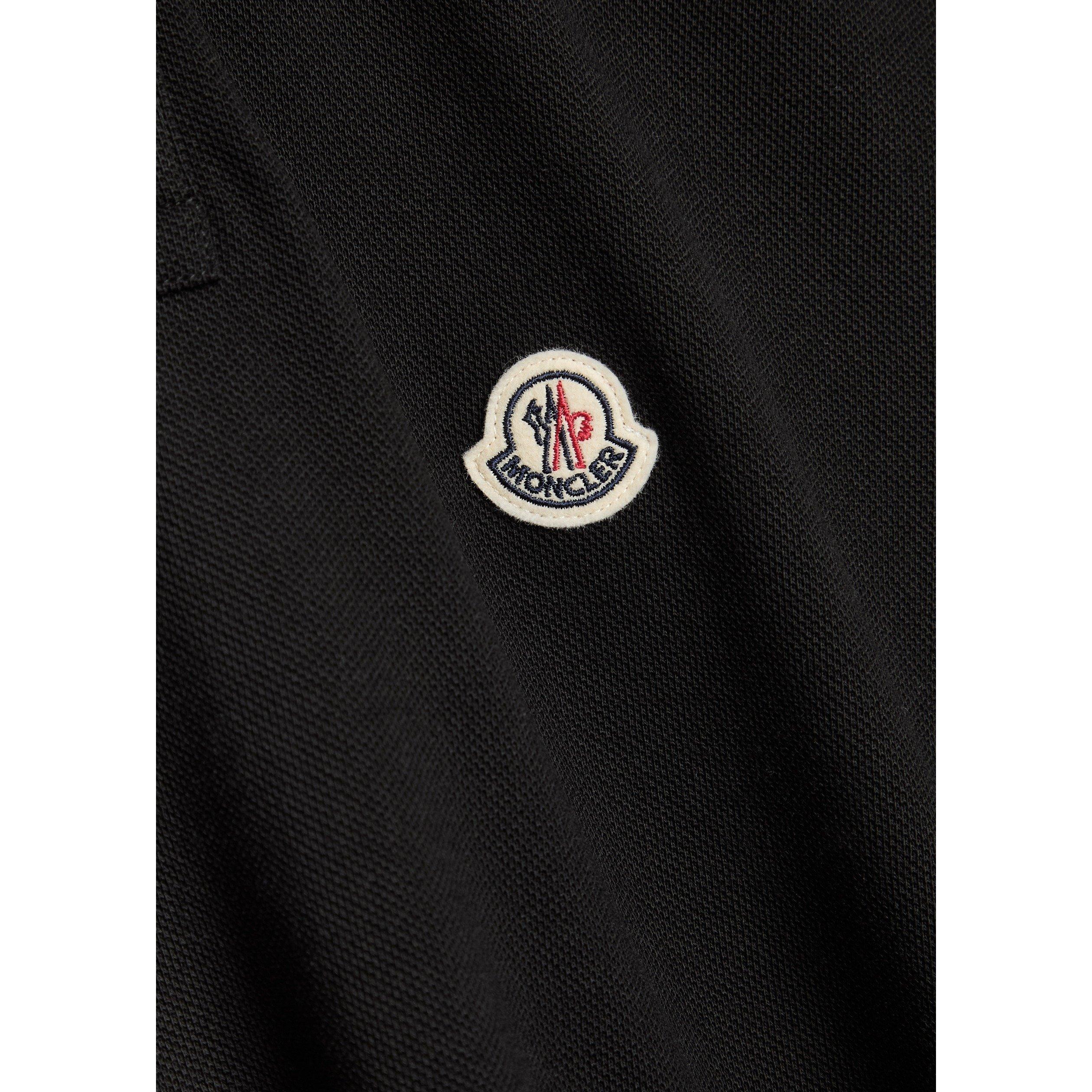 BLACK - Moncler - Men's Cotton Short-Sleeve Slim-Fit Polo Shirt - 4