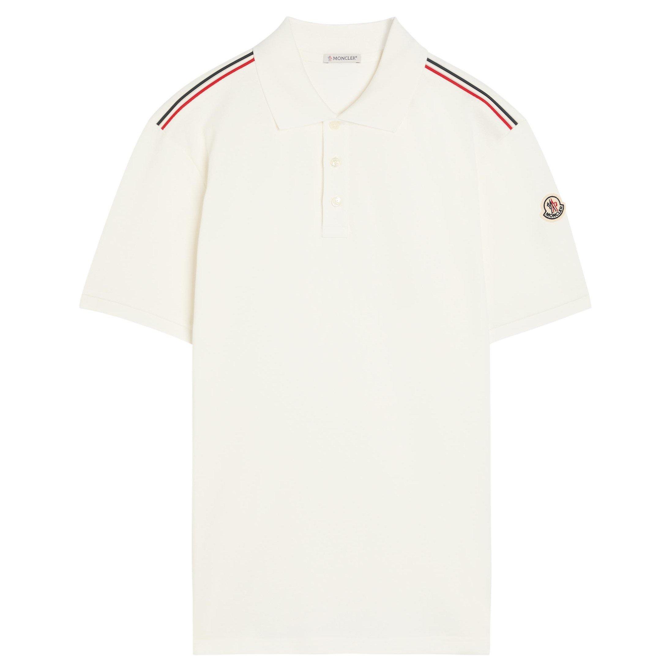 WHITE - Moncler - MON ARM LOGO POLO SS