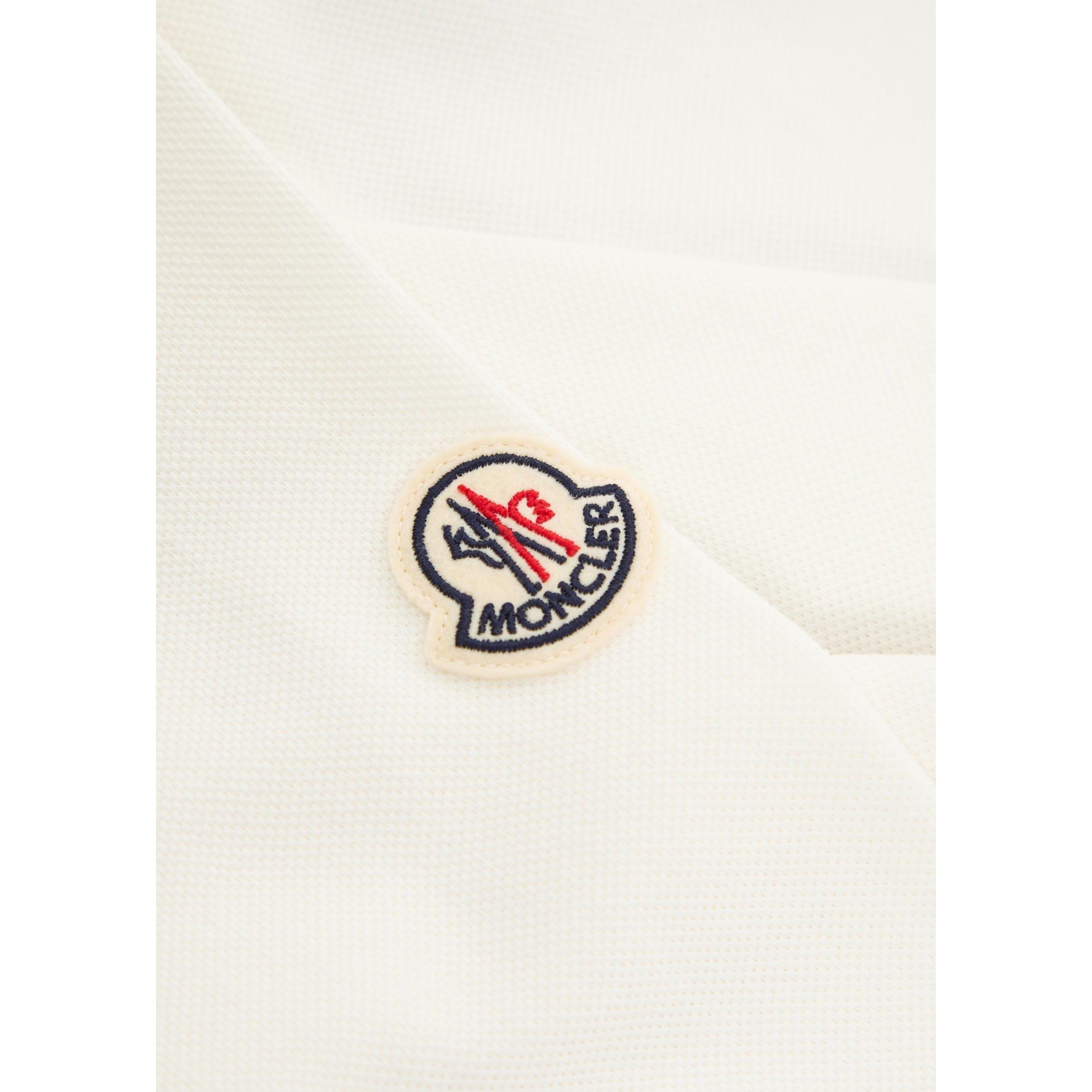 WHITE - Moncler - Men's Cotton Short-Sleeve Slim-Fit Polo Shirt - 4
