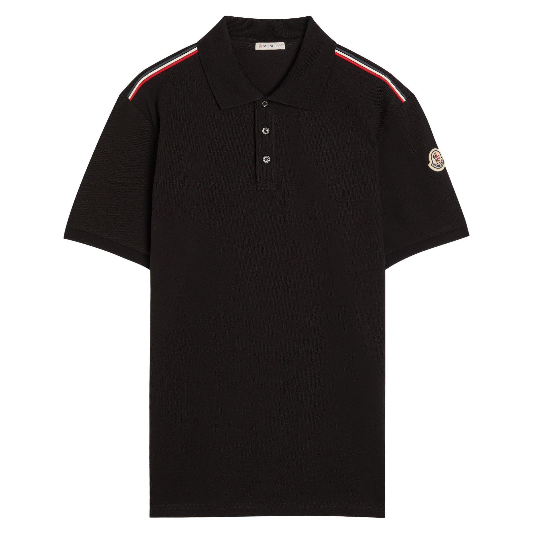 BLACK - Moncler - MON ARM LOGO POLO SS
