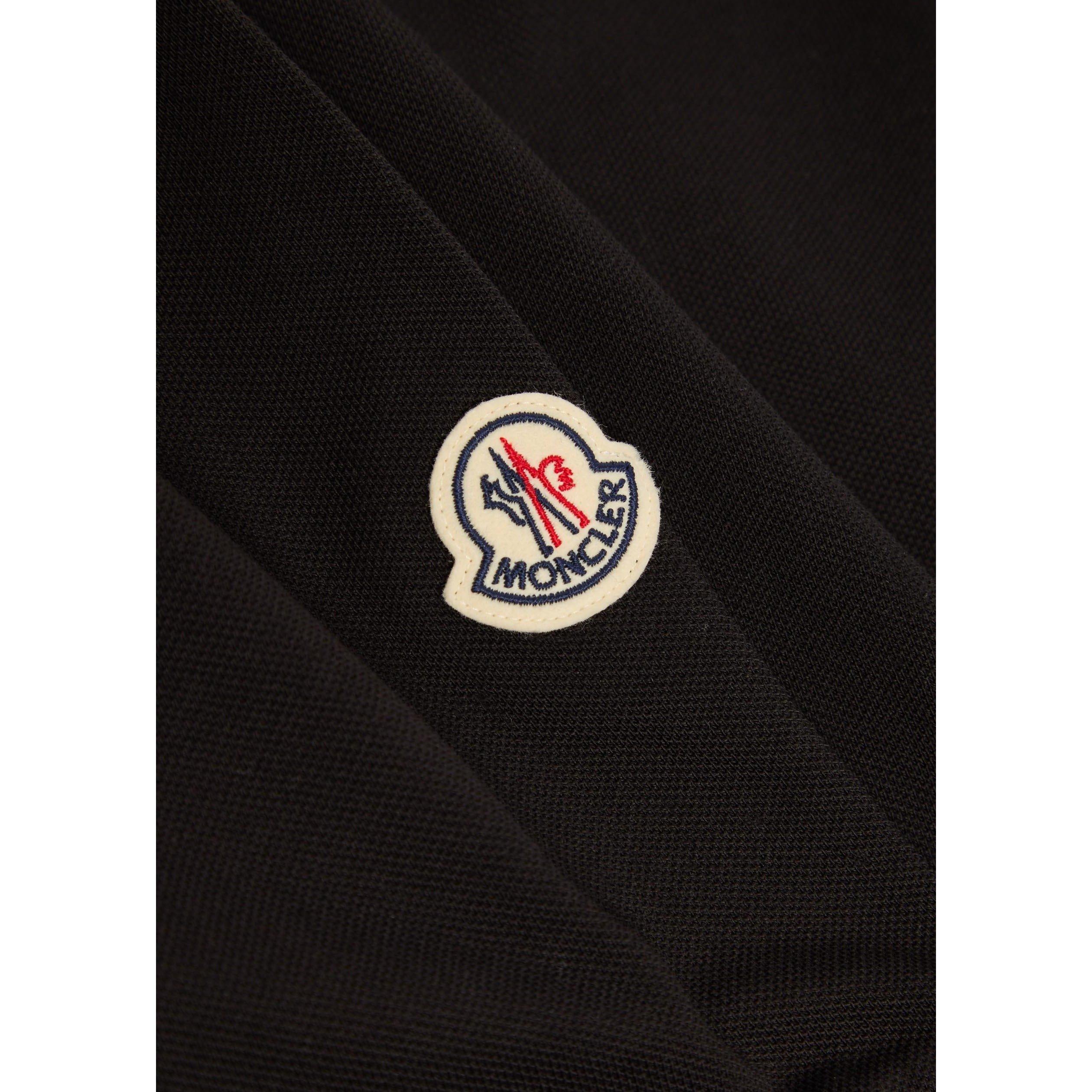 BLACK - Moncler - Men's Arm Logo Cotton Short-Sleeve Polo Shirt - 4