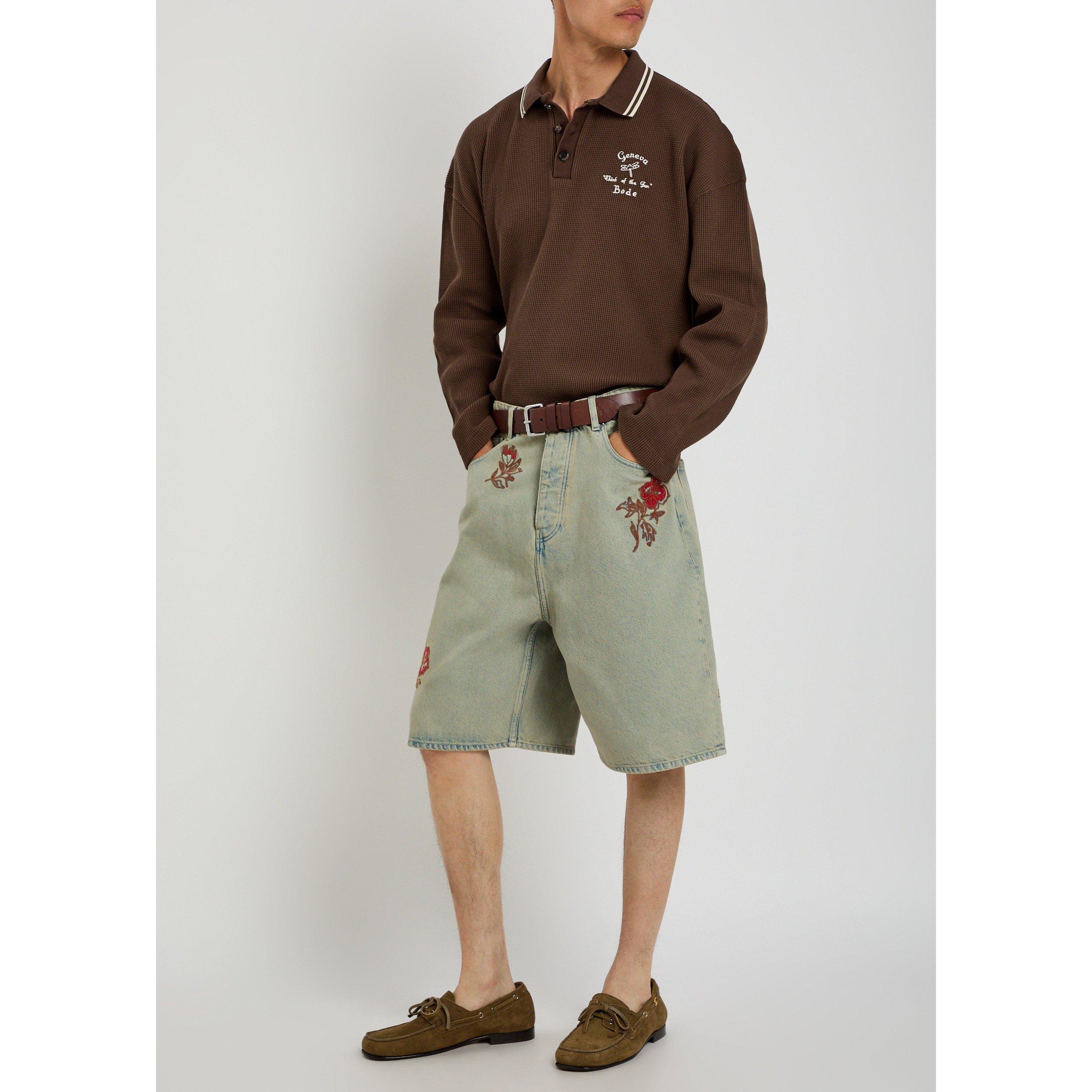 DARK BROWN - Bode - BODE GENEVA WAFFLE POLO - 5