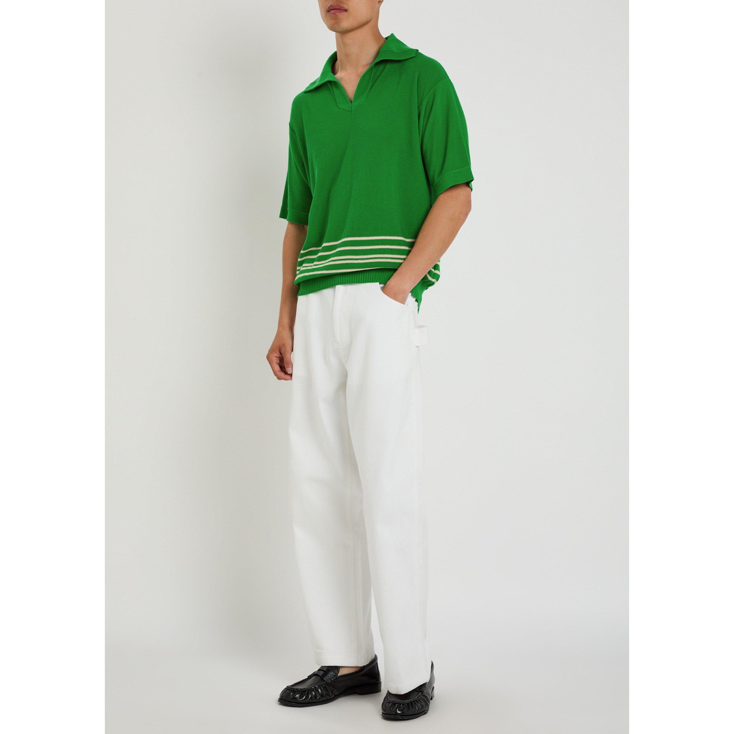 GREEN - Bode - BODE BENTGRASS BOXY POLO - 5
