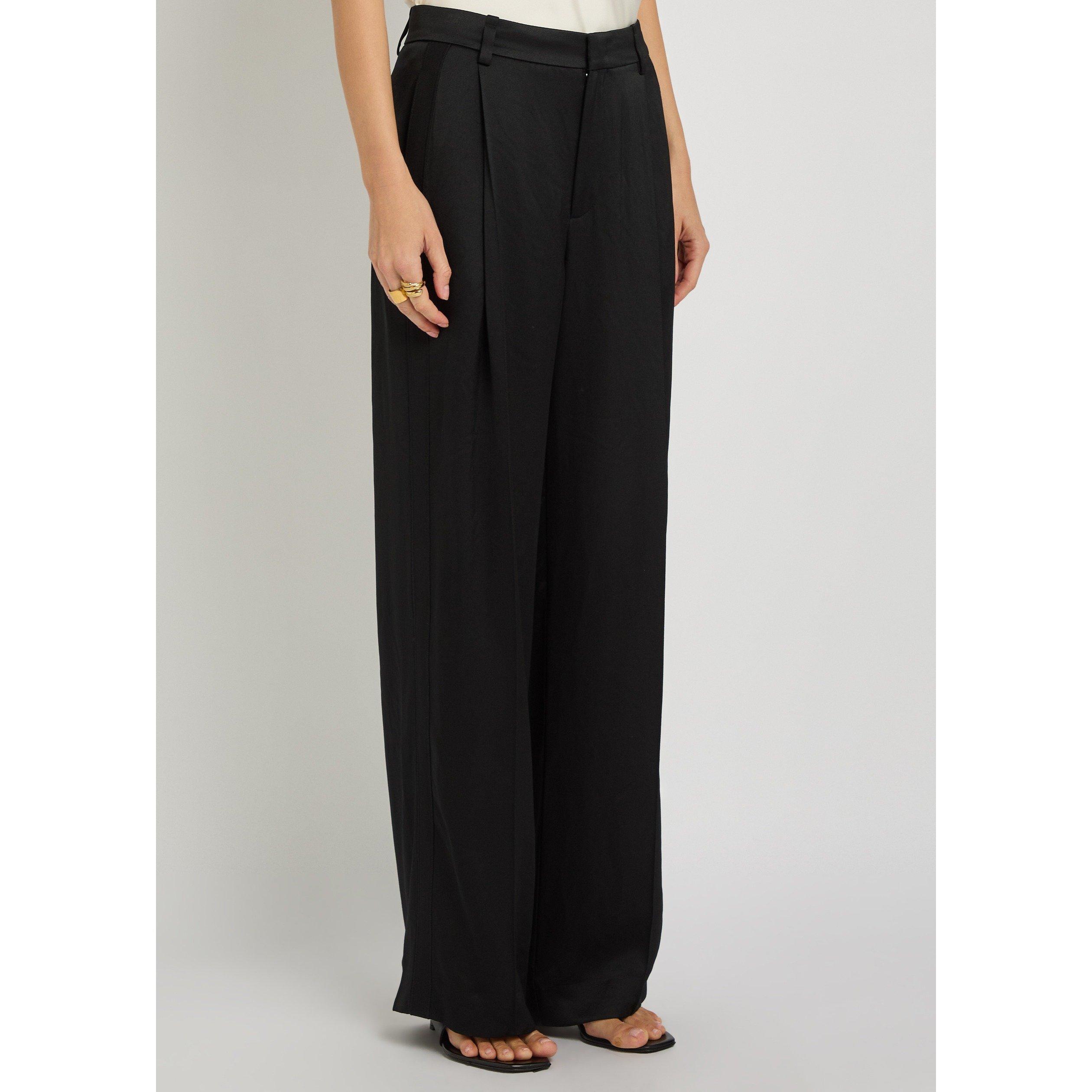 BLACK - Vince - TR HIGH WAIST SATIN TROUSER - 2