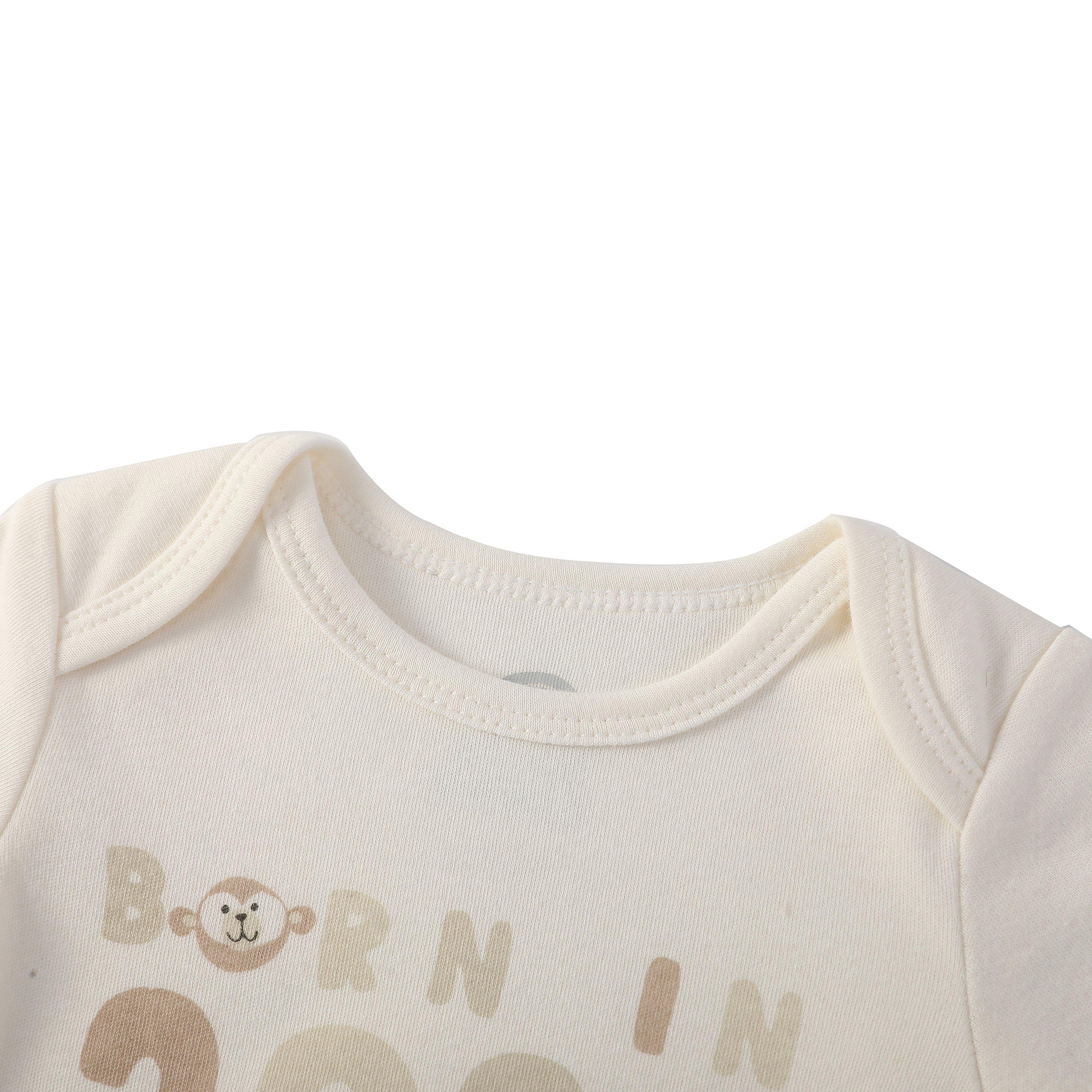 BEIGE - Hello World - Kids' Studio Baby Bodysuit and Comforter Clothing Set - 6