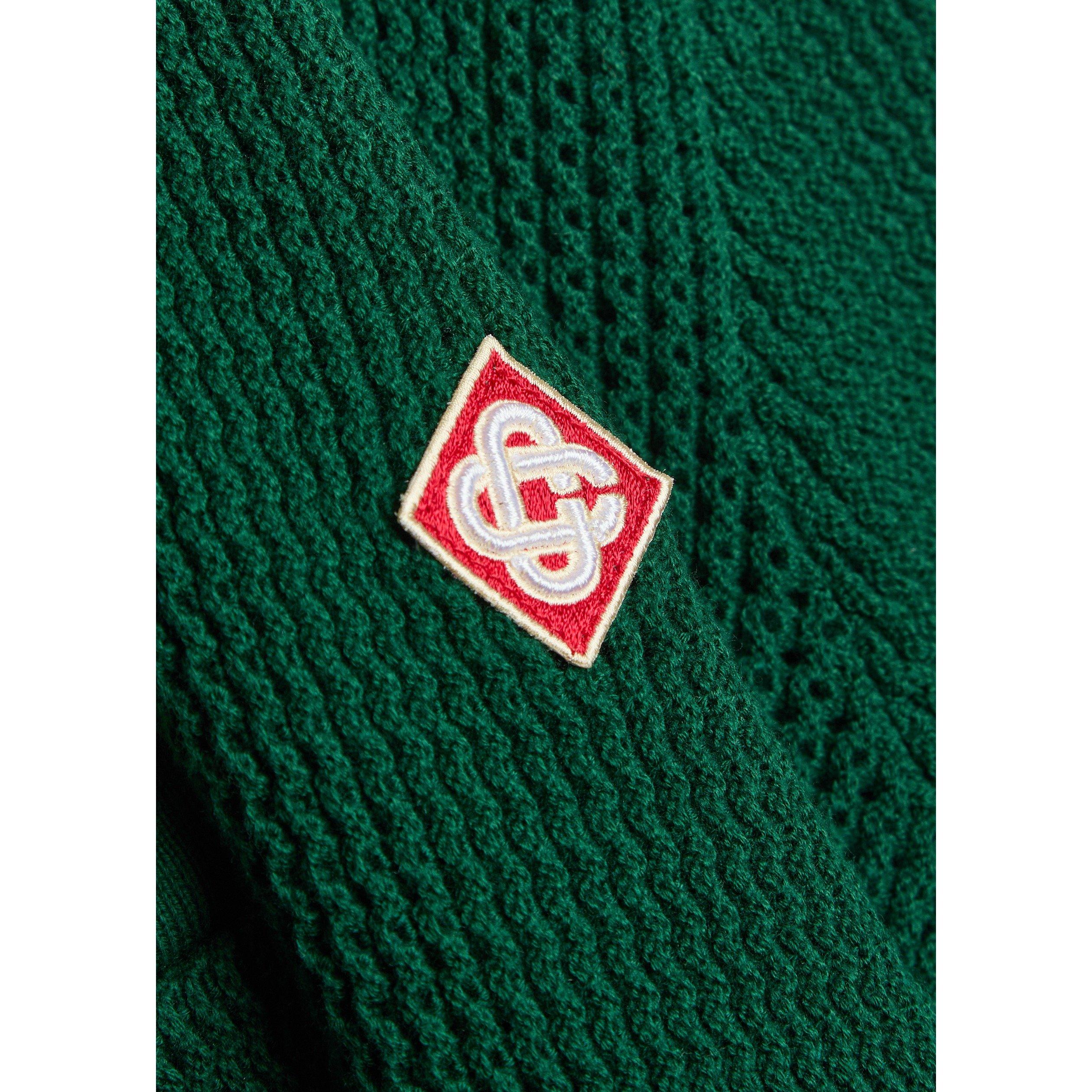 GREEN - Casablanca - CASA KNIT POLO TOP - 4