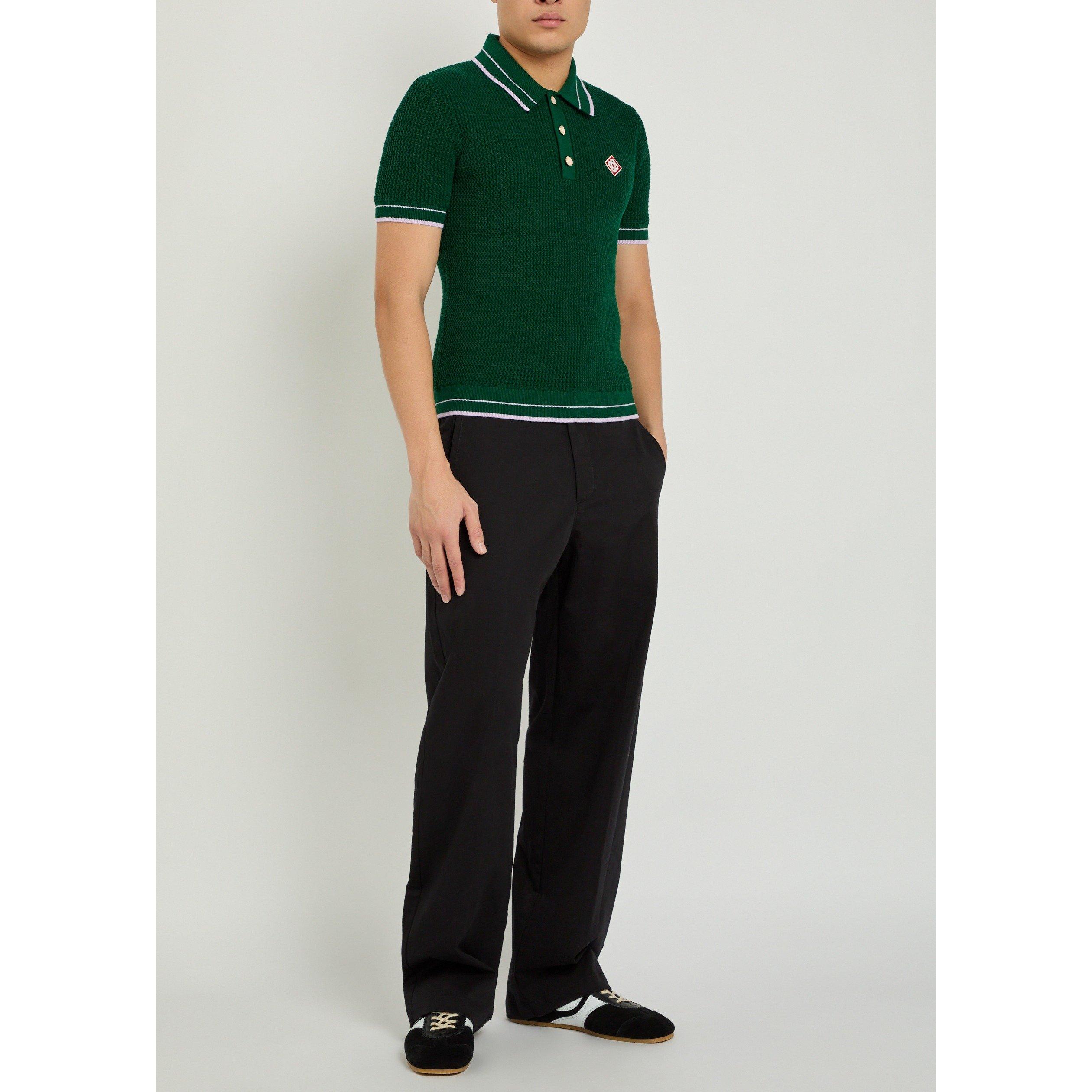 GREEN - Casablanca - CASA KNIT POLO TOP - 5
