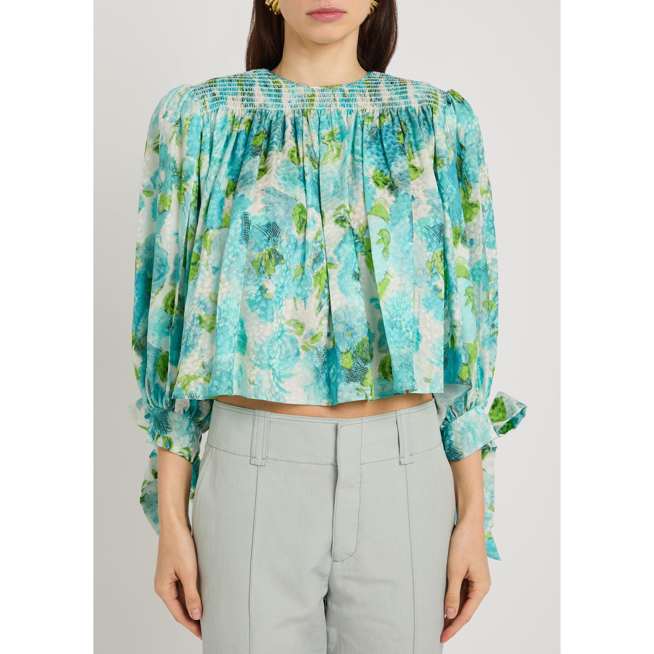 BLUE AND OTHER - Chloe - Women's Floral Silk Blouse - 2