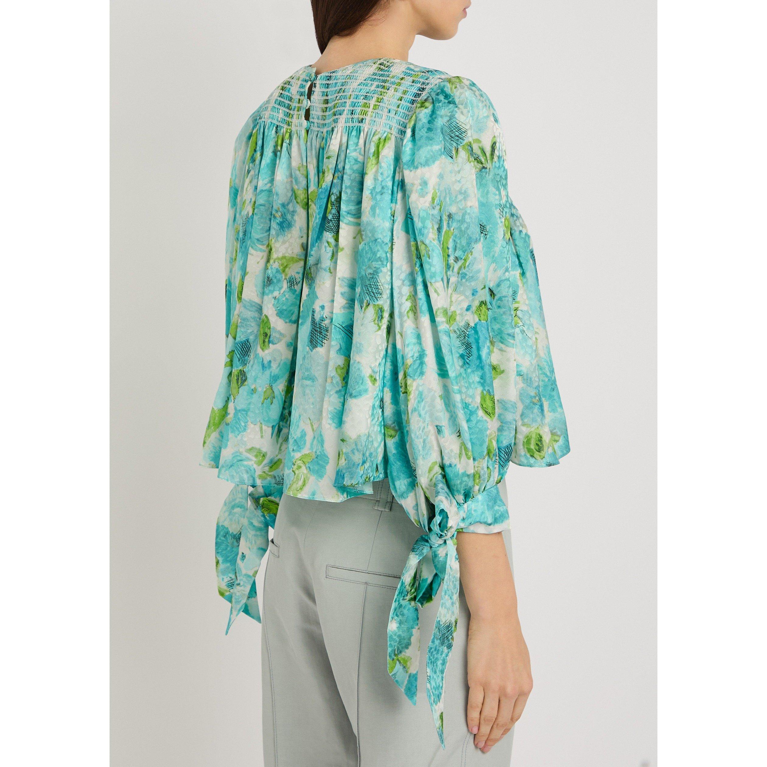 BLUE AND OTHER - Chloe - Women's Floral Silk Blouse - 3