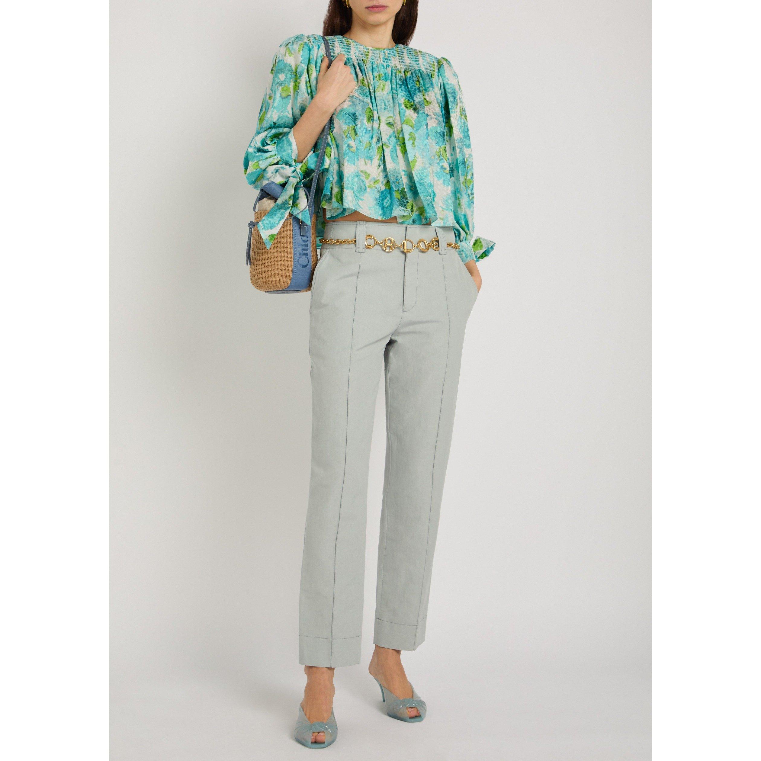 BLUE AND OTHER - Chloe - Women's Floral Silk Blouse - 5