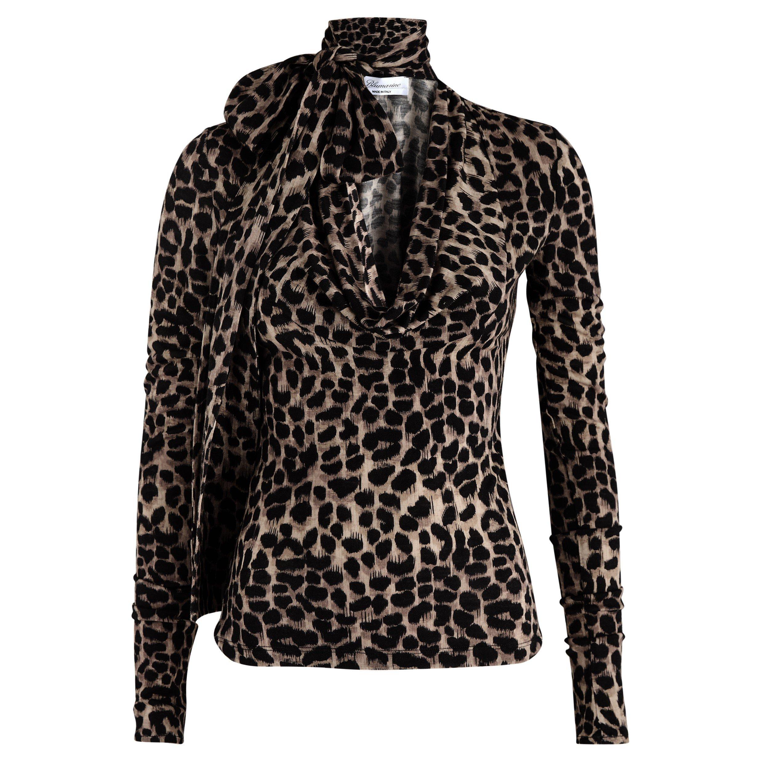 LEOPARD - Blumarine - BLOUSE WOOL JERSEY