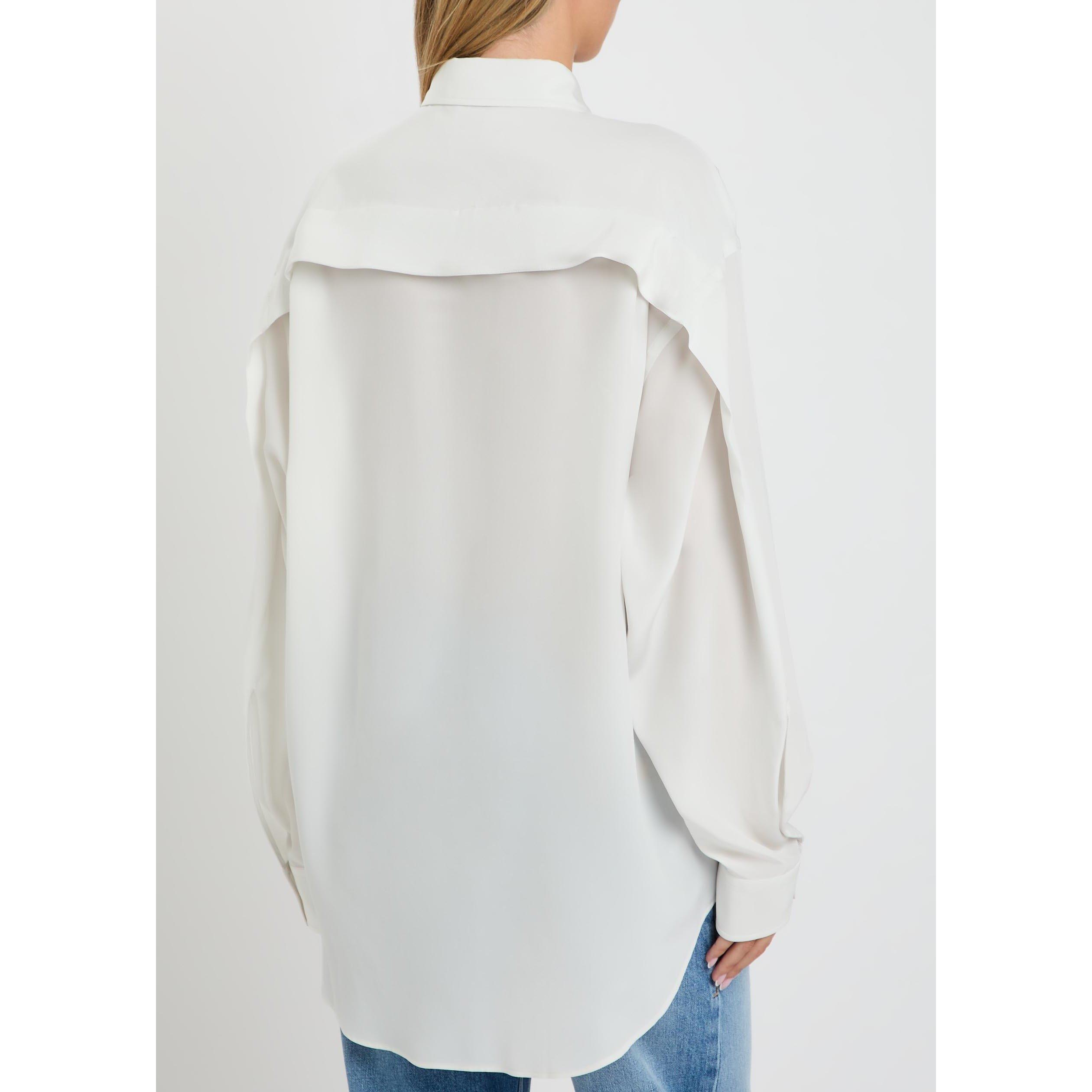 WHITE - Calvin Klein - AMARI WOMENS WOVEN SHIRTING - 3