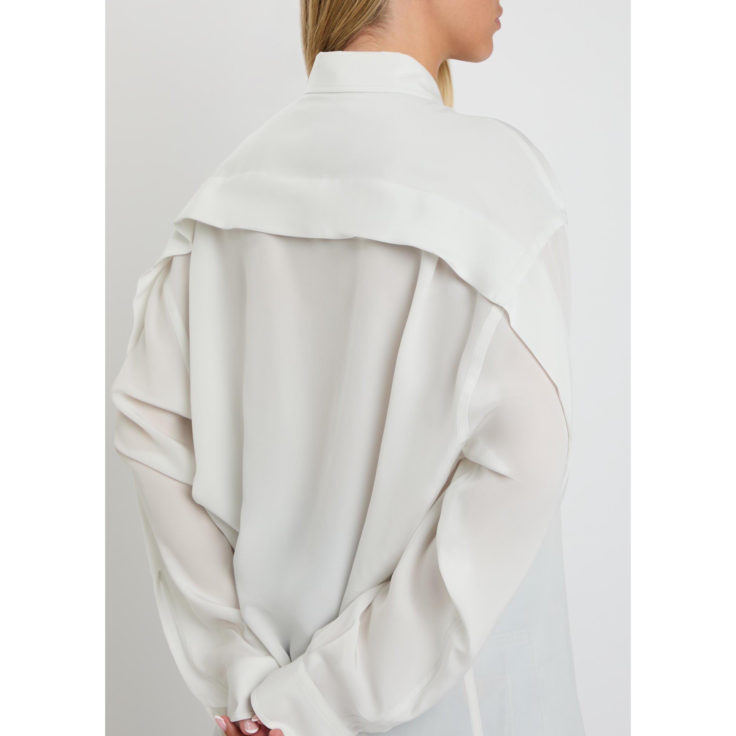 WHITE - Calvin Klein - AMARI WOMENS WOVEN SHIRTING - 4