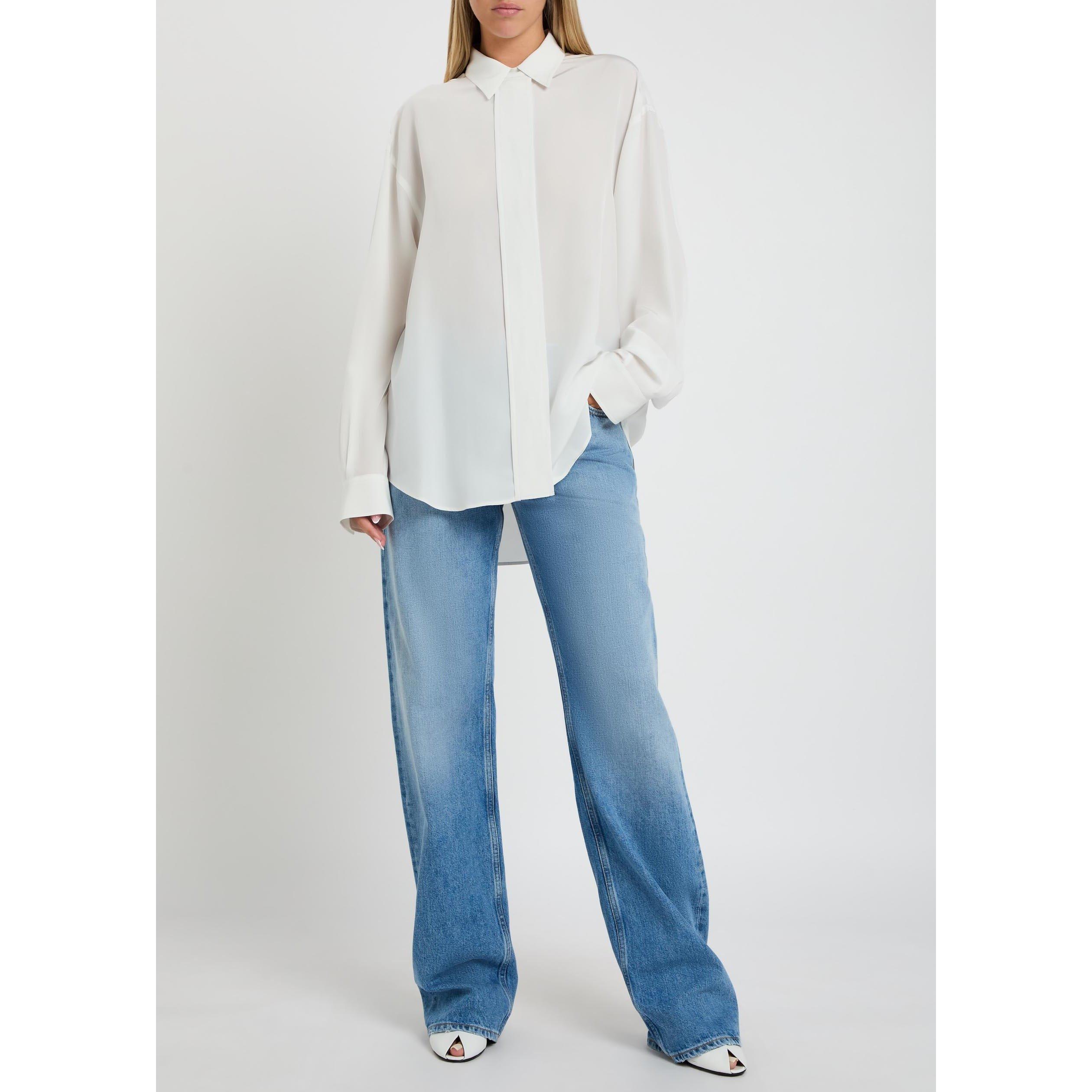 WHITE - Calvin Klein - AMARI WOMENS WOVEN SHIRTING - 5