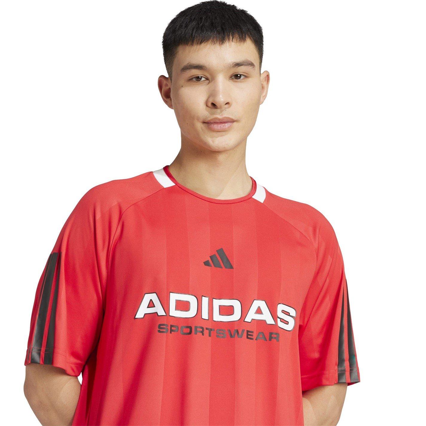 Adidas Men's House Of Tiro Nations T-Shirt Adults - Ruby Red/Black - L