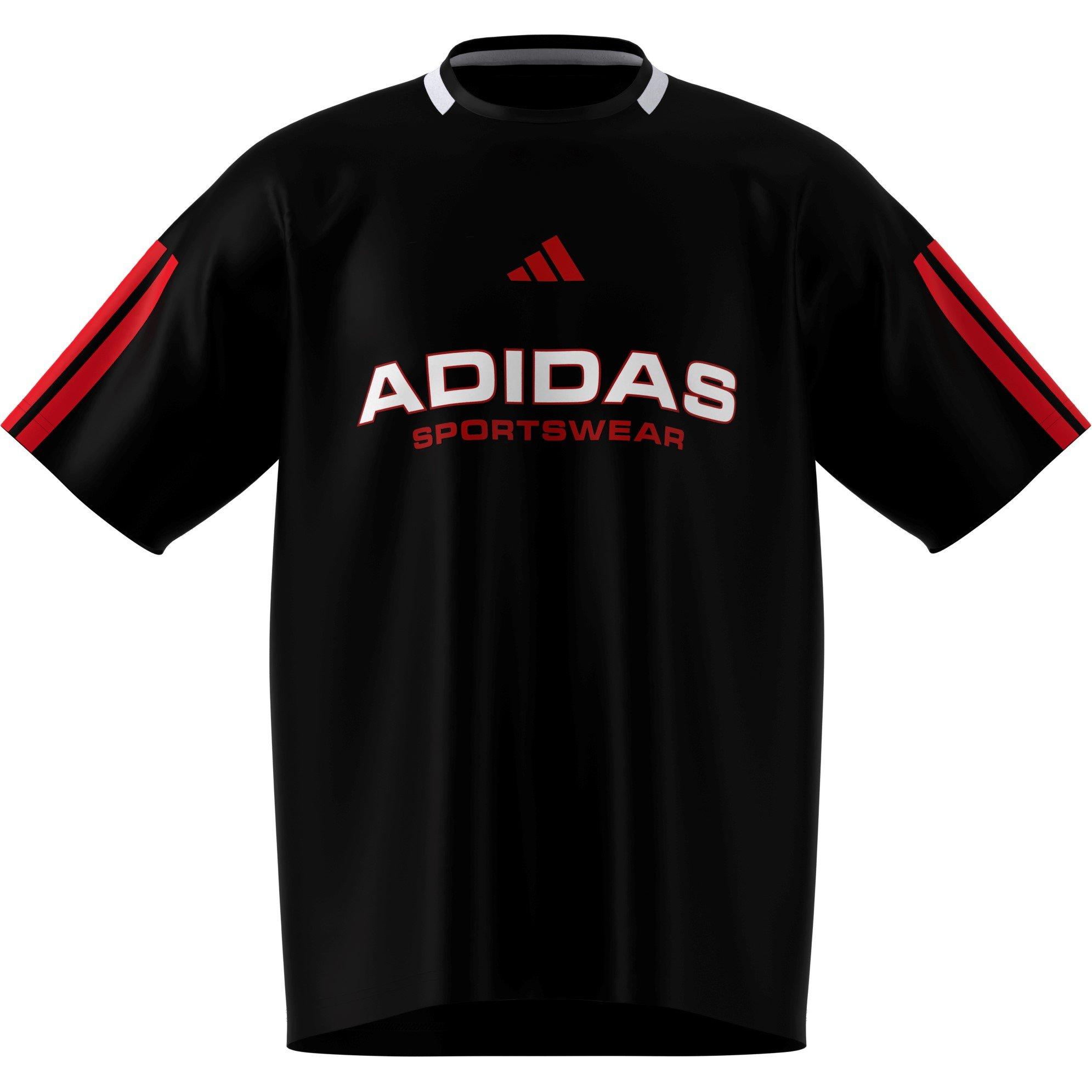 Adidas Men's House Of Tiro Nations T-Shirt Adults - Black/Ruby Red - M