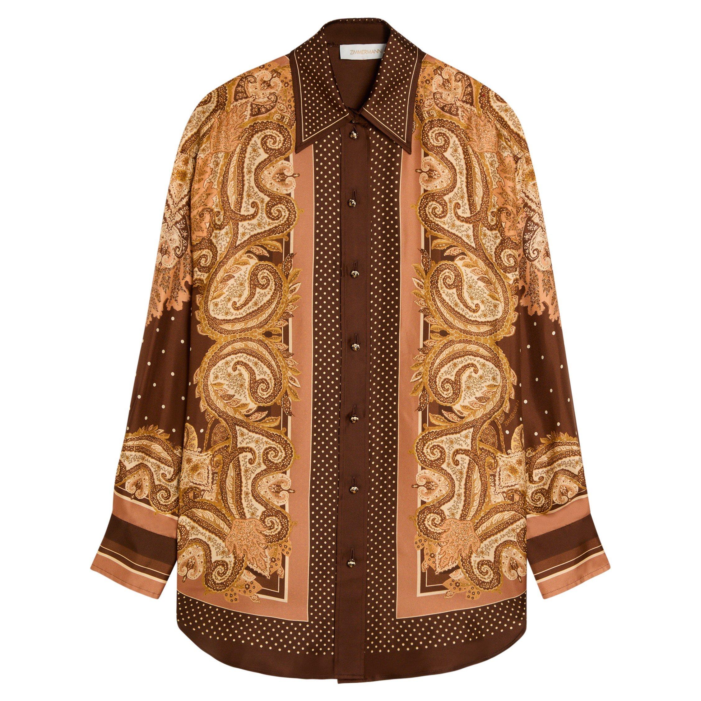 BROWN AND OTHER - Zimmermann - Luna Relaxed Shirt