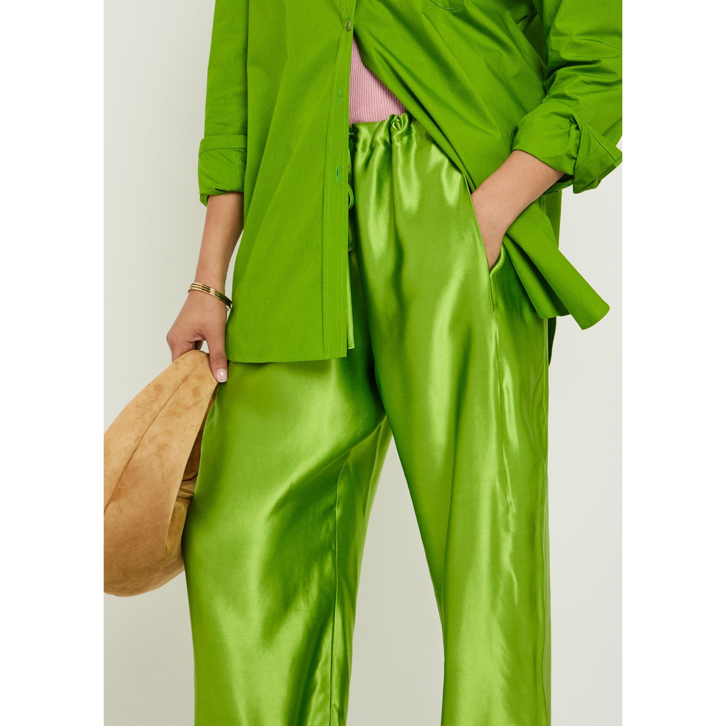 GREEN - Khaite - Women's Rohen Straight Leg Trousers - 4