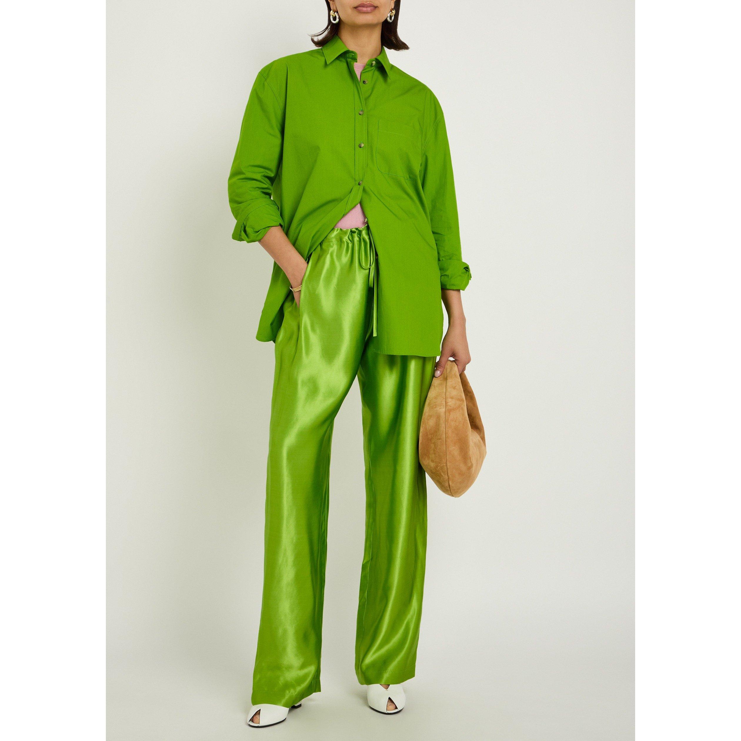 GREEN - Khaite - Women's Rohen Straight Leg Trousers - 5