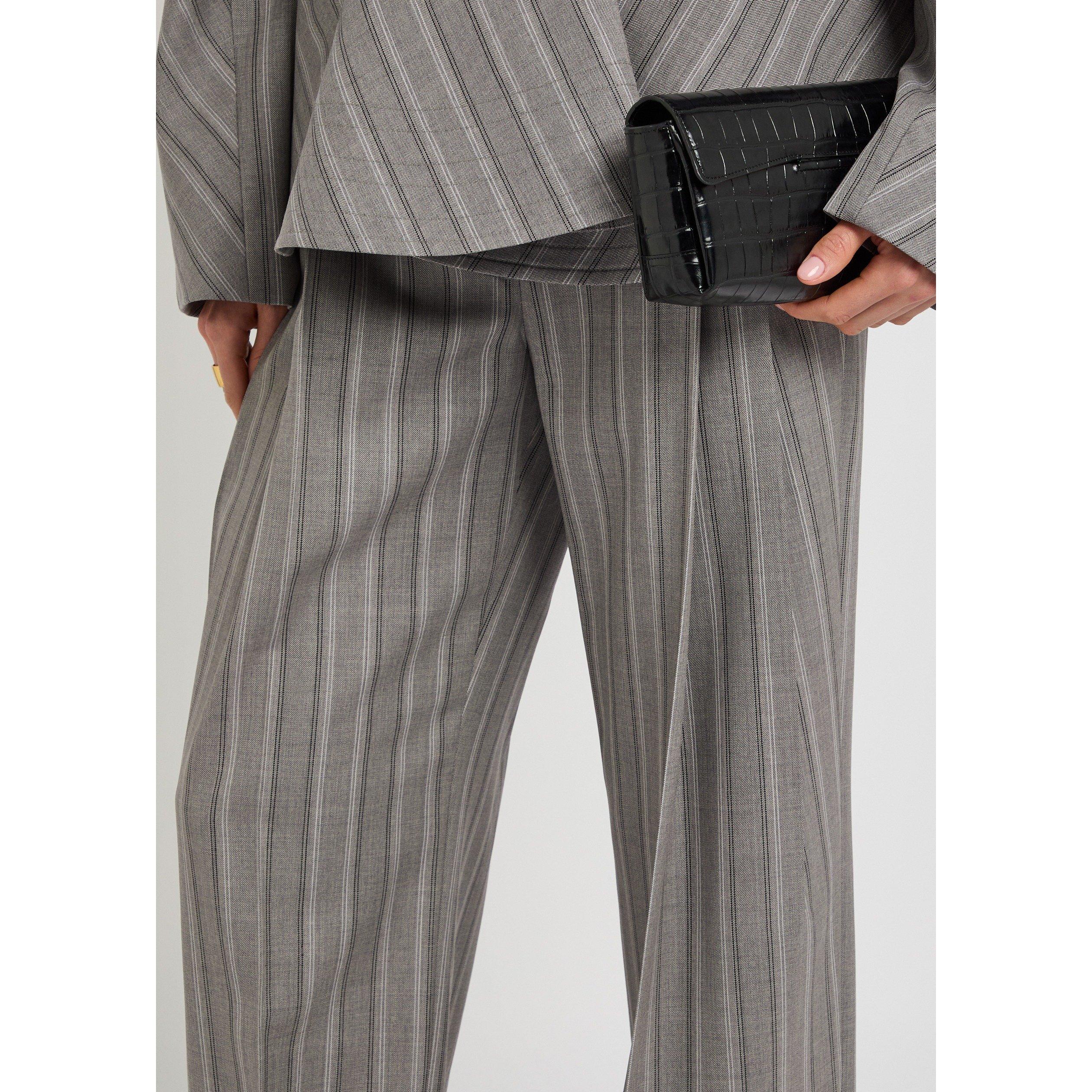 GREY - Stella McCartney - Stripe Tailoring Lw Straight T - 4