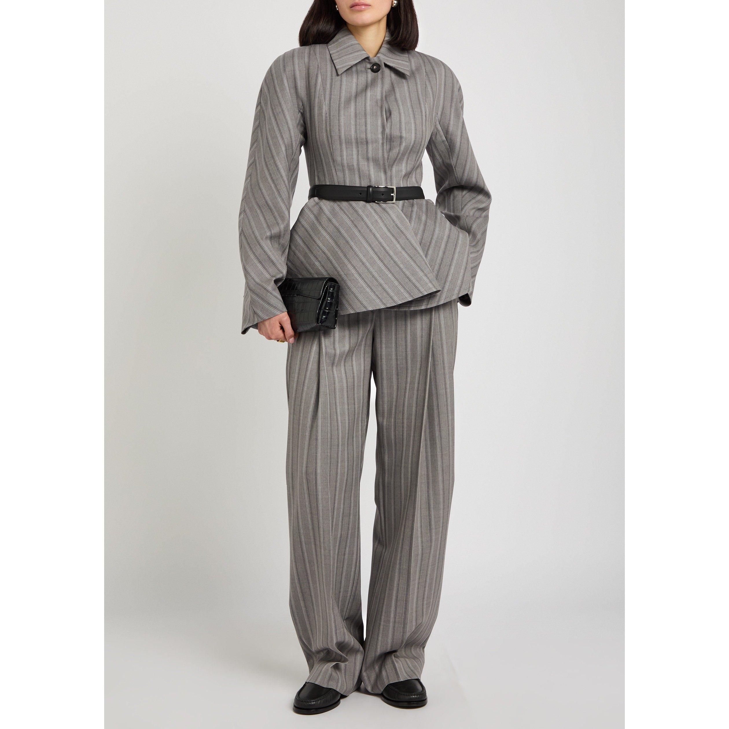 GREY - Stella McCartney - Stripe Tailoring Lw Straight T - 5