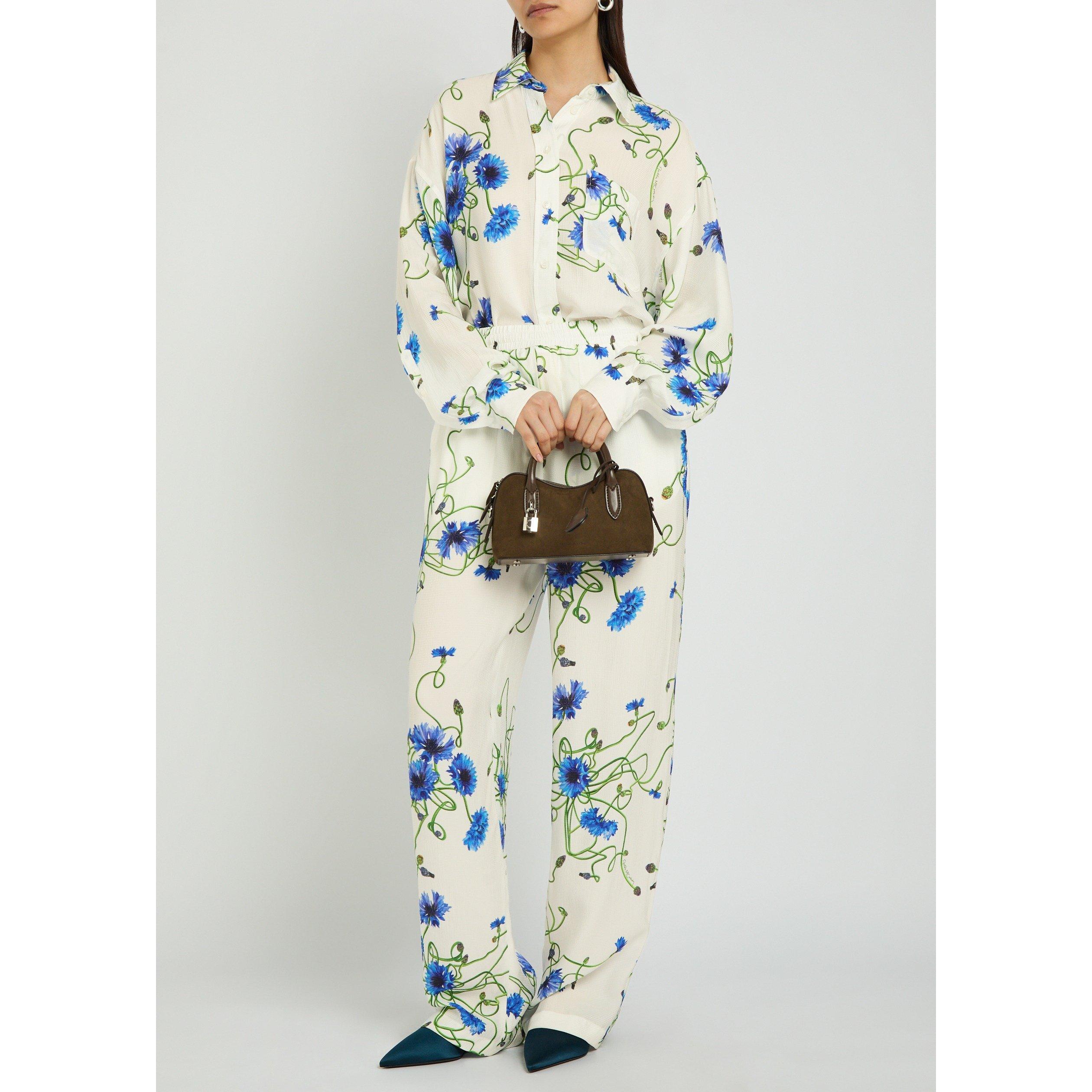 WHITE AND OTHER - Stella McCartney - Floral Print Hammered Silk Pj - 5